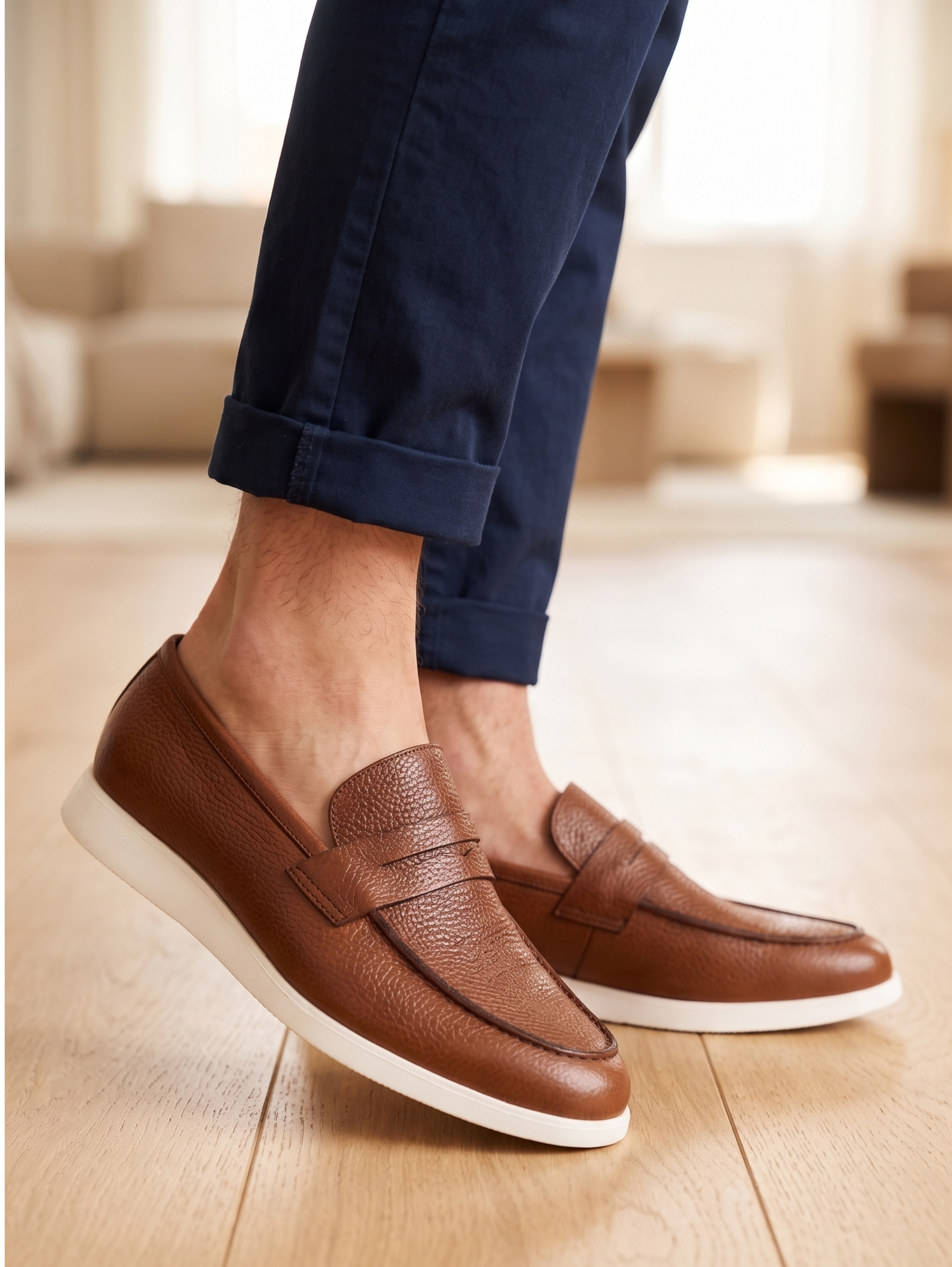 Havan Leather Loafers With Modern Smart Casual Design