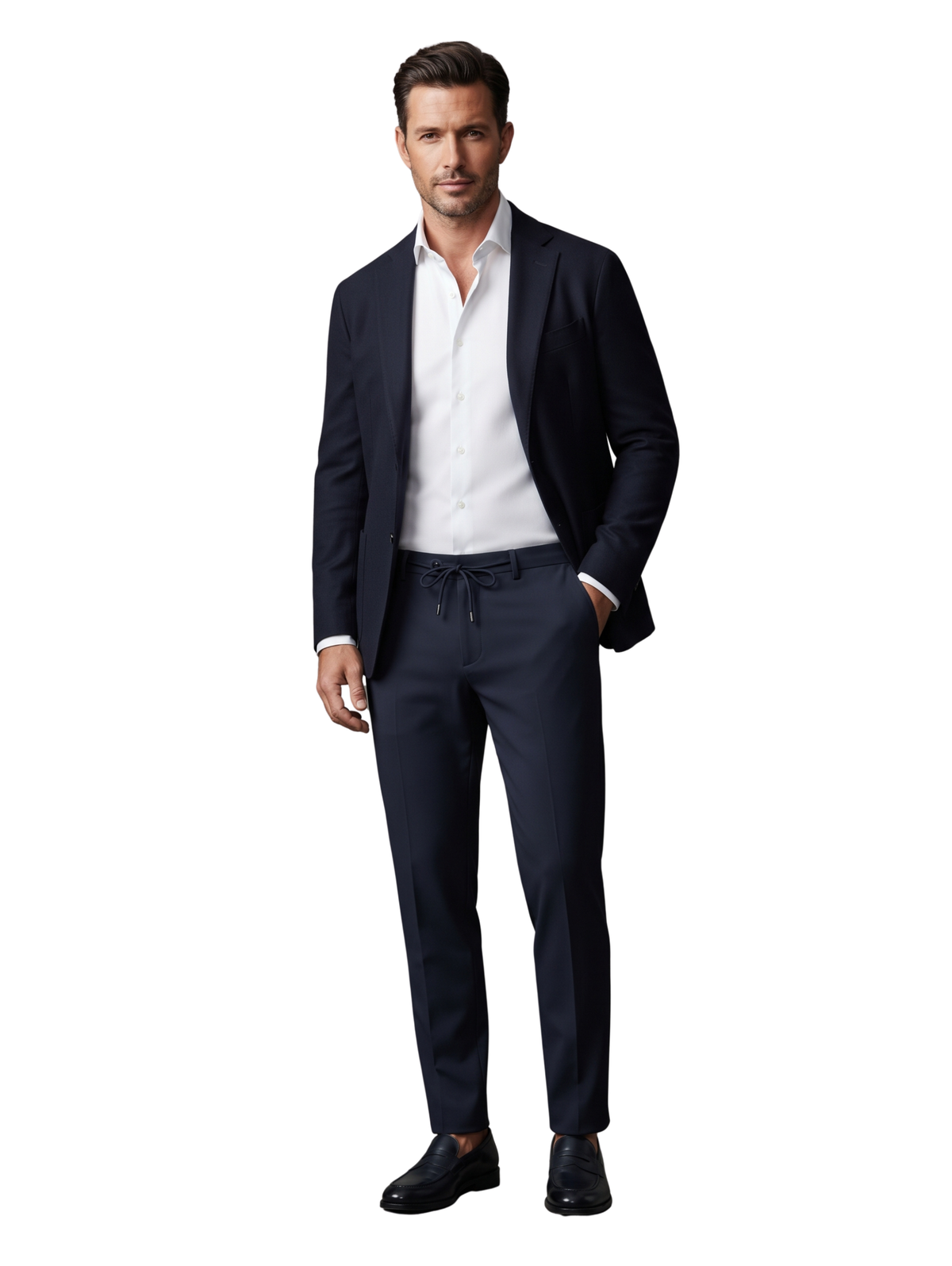 Navy Tailored Dark Trousers Pant