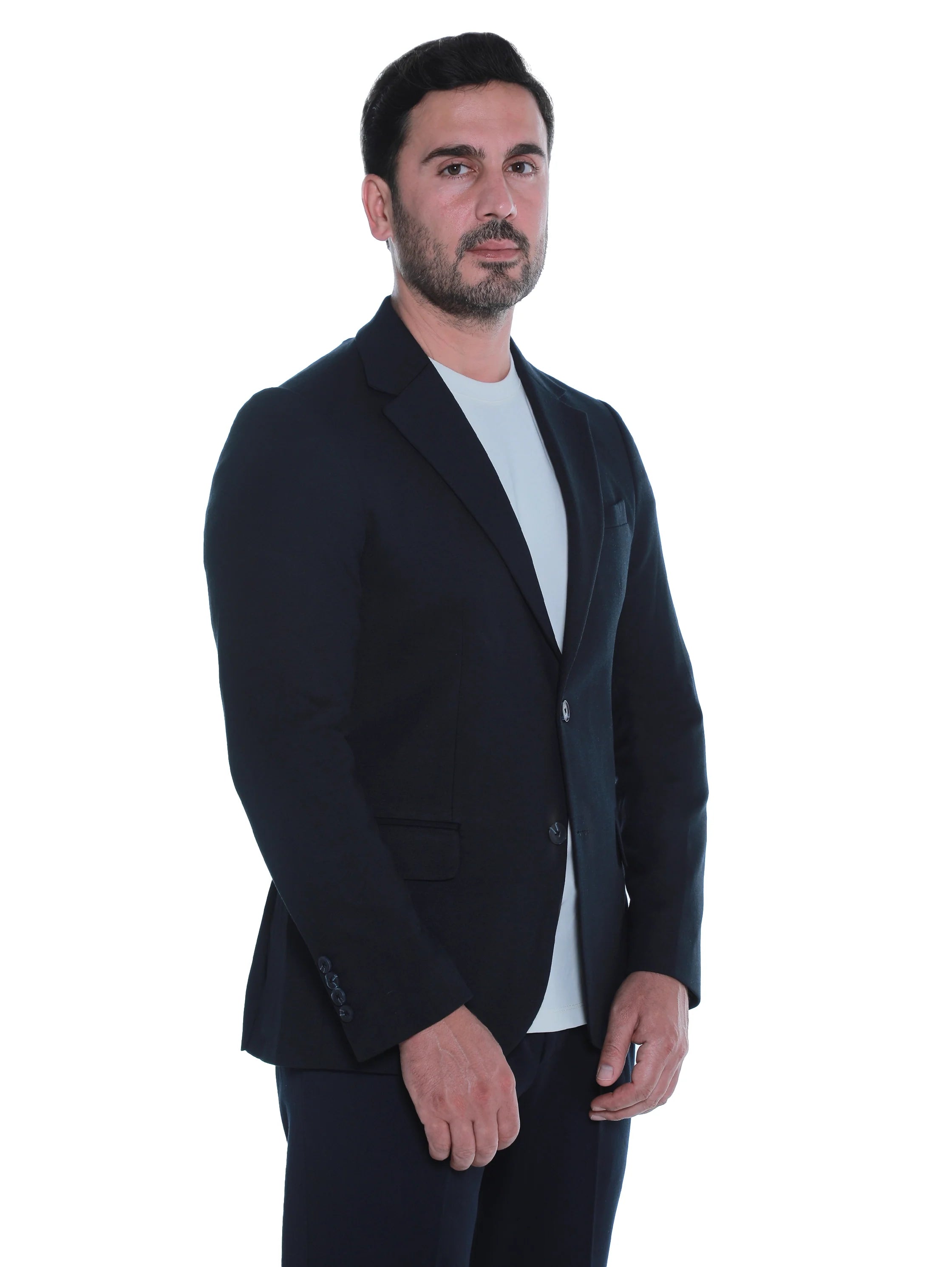 Smart Casual Navy Blazer With Two Button To Close