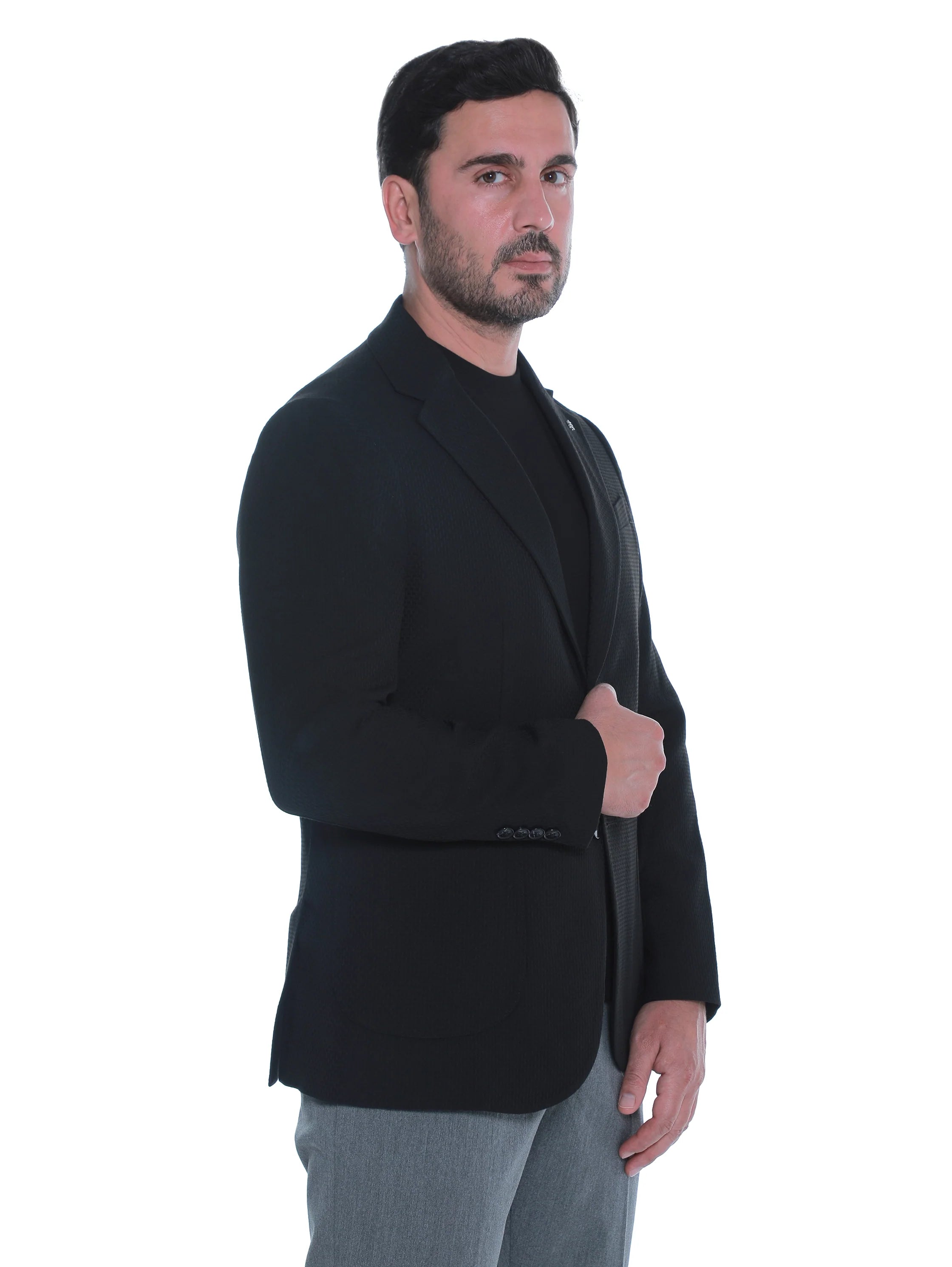 Plain Black Smart Casual Blazer