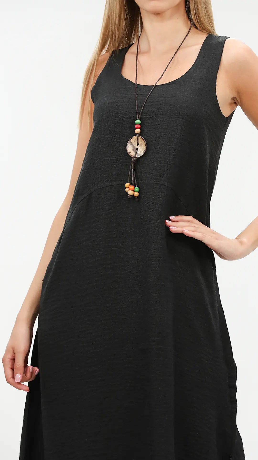 Black Maxi Dress With Open Side