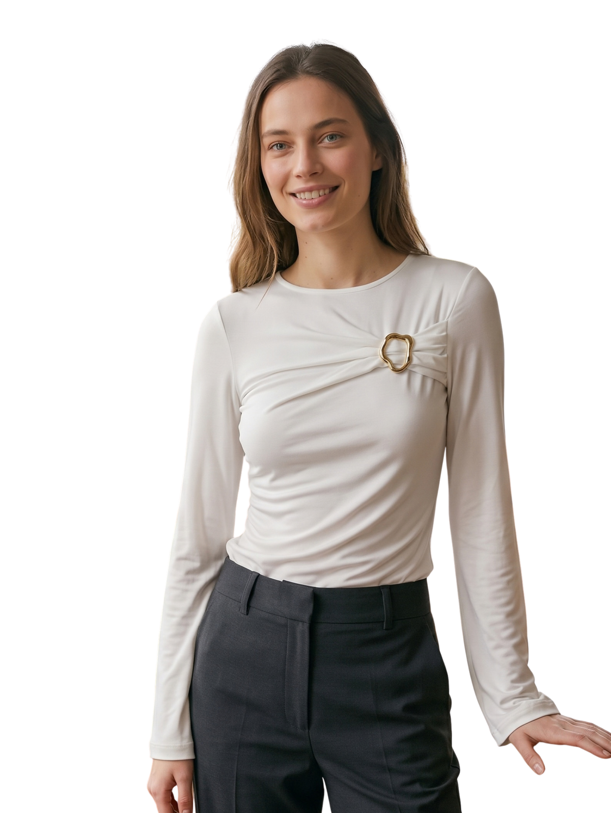 Off.White Blouse With Crew Neckline