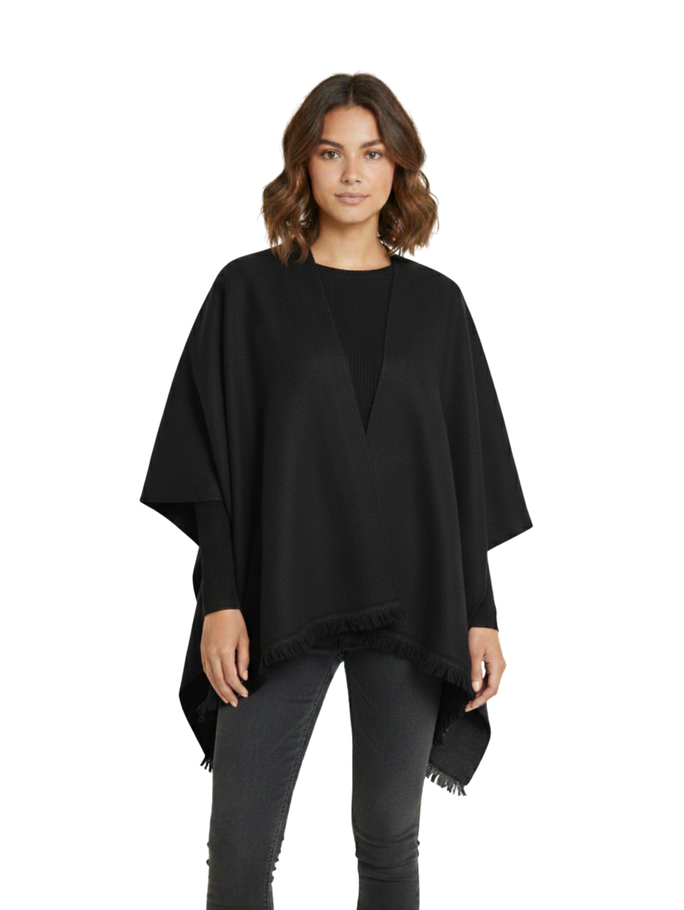 Warm Stylish Designed Knitwear Pancho