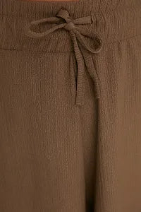 Trendyol Beige Regular Waist Wrap Knitted Short