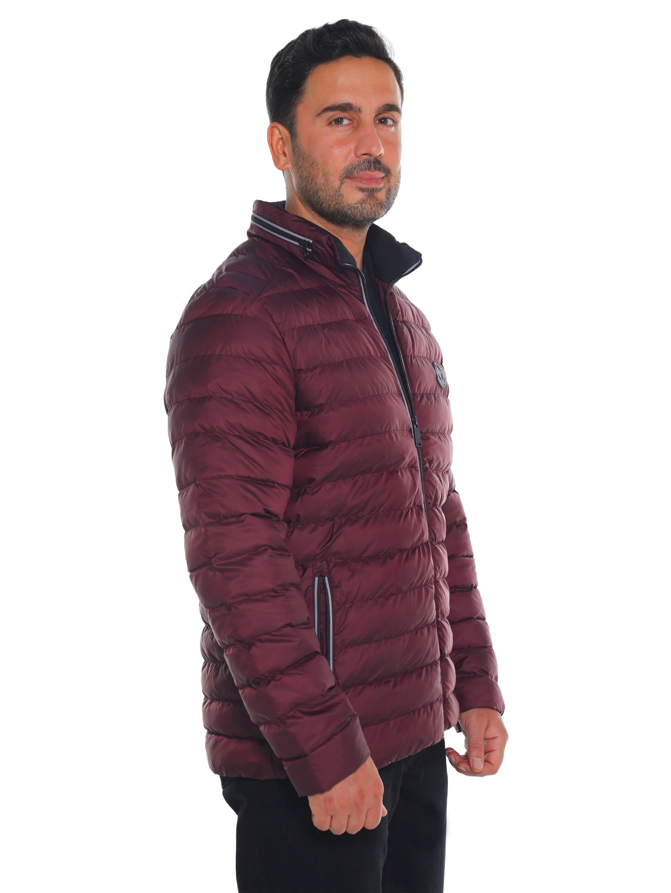 Bordo Puffer Jacket with Zippered Closable Side Pockets