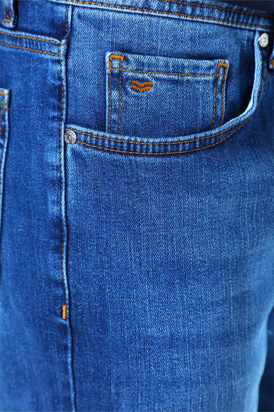 Slim Straight Blue Denim Jeans