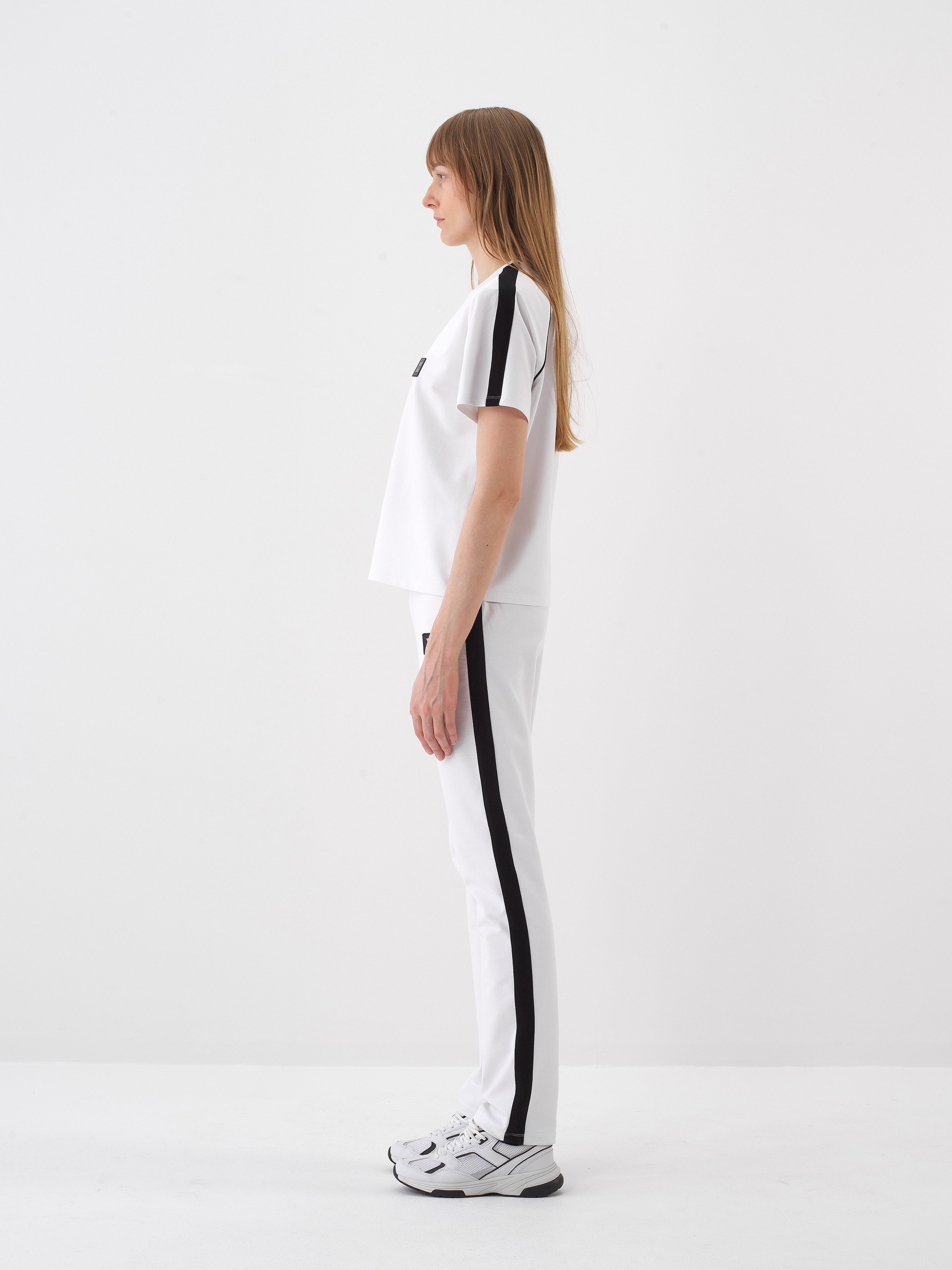 Xint White Regular Fit Cotton T-Shirt With Logo