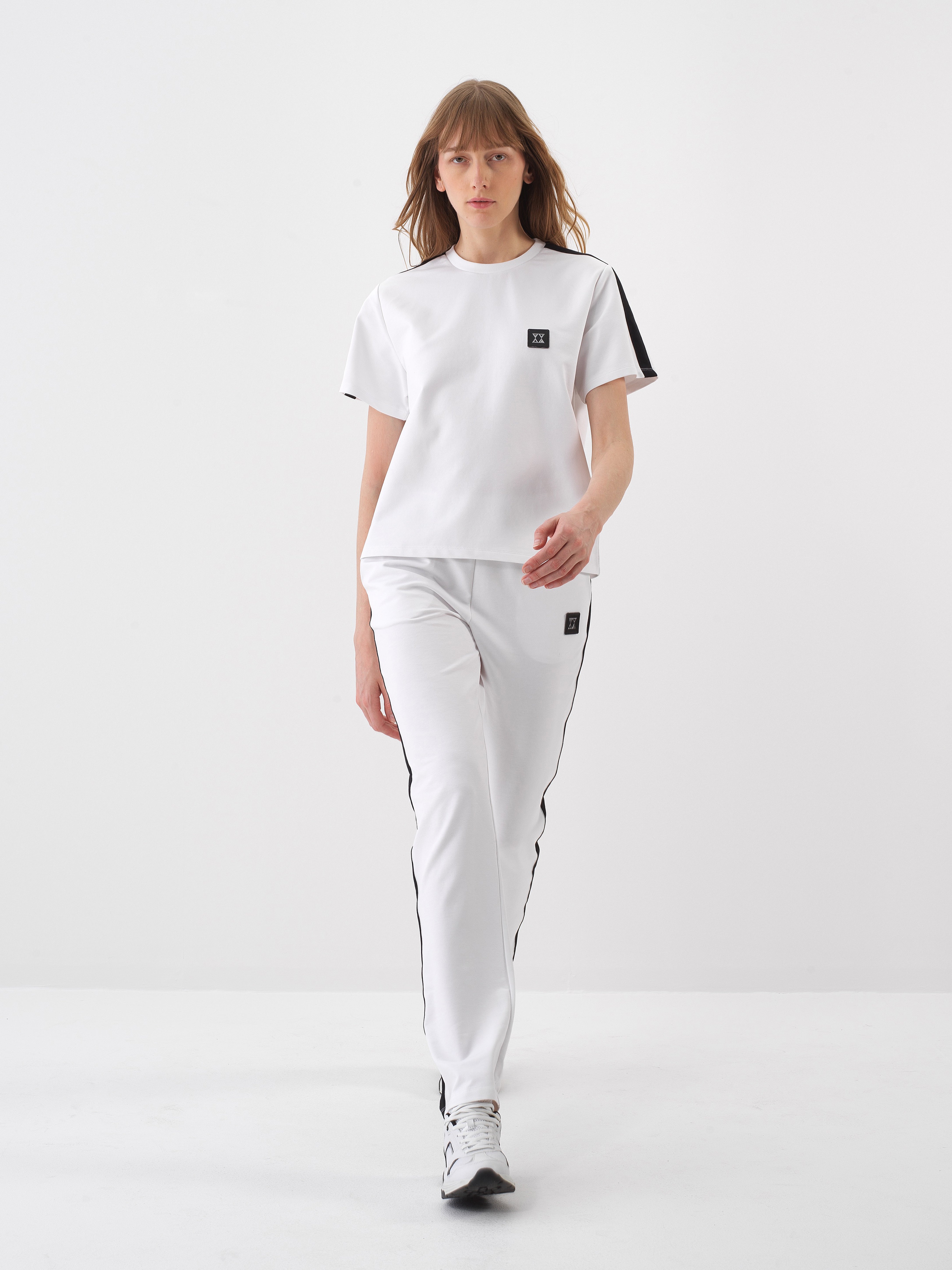 Xint White Regular Fit Cotton T-Shirt With Logo