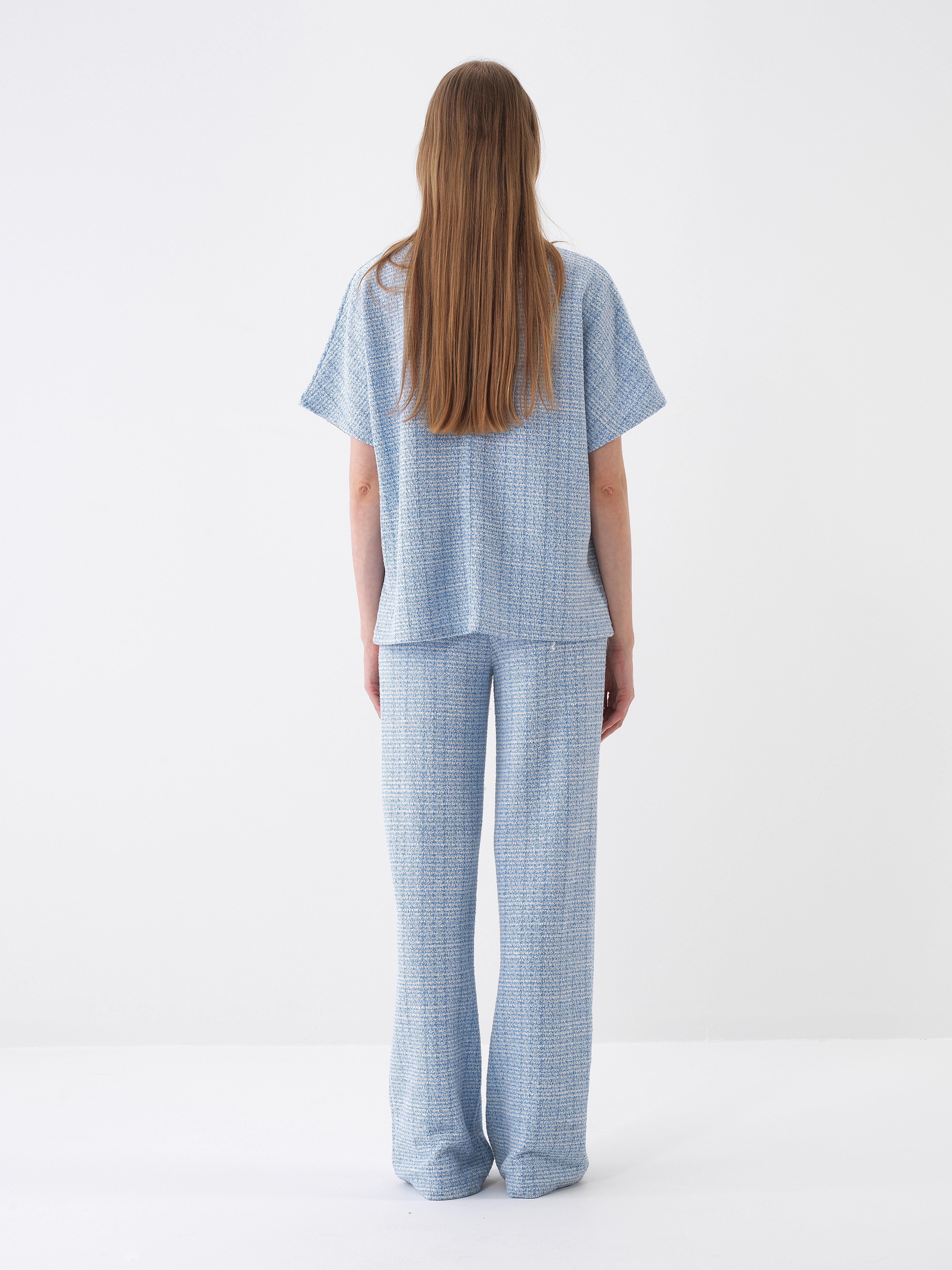 Xint Blue Oversize Cotton Blouse