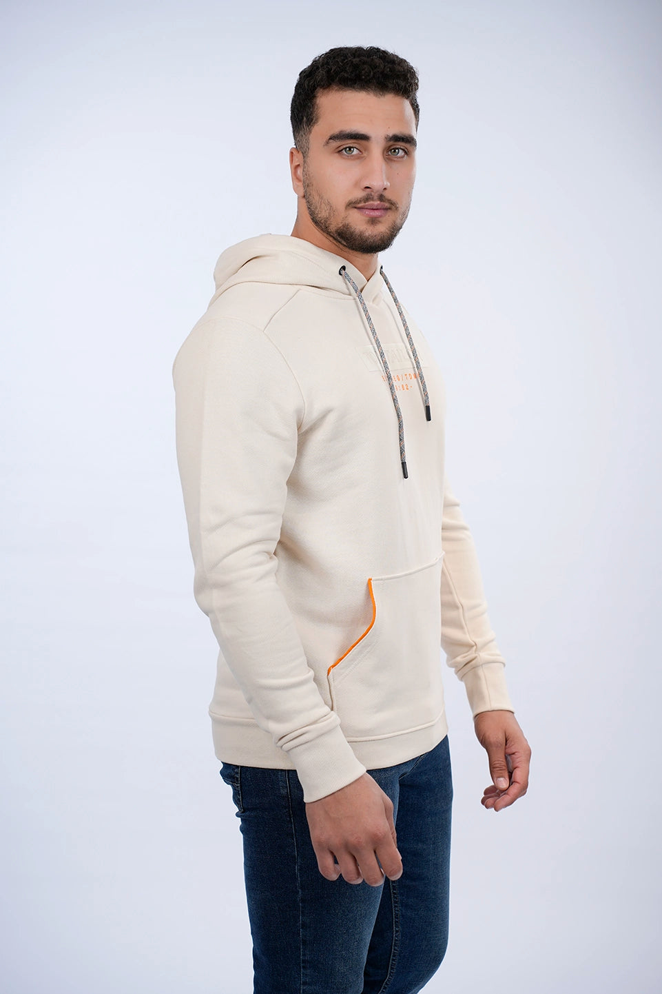 Tom Tailor light Sand Hoodie With A Logo Print