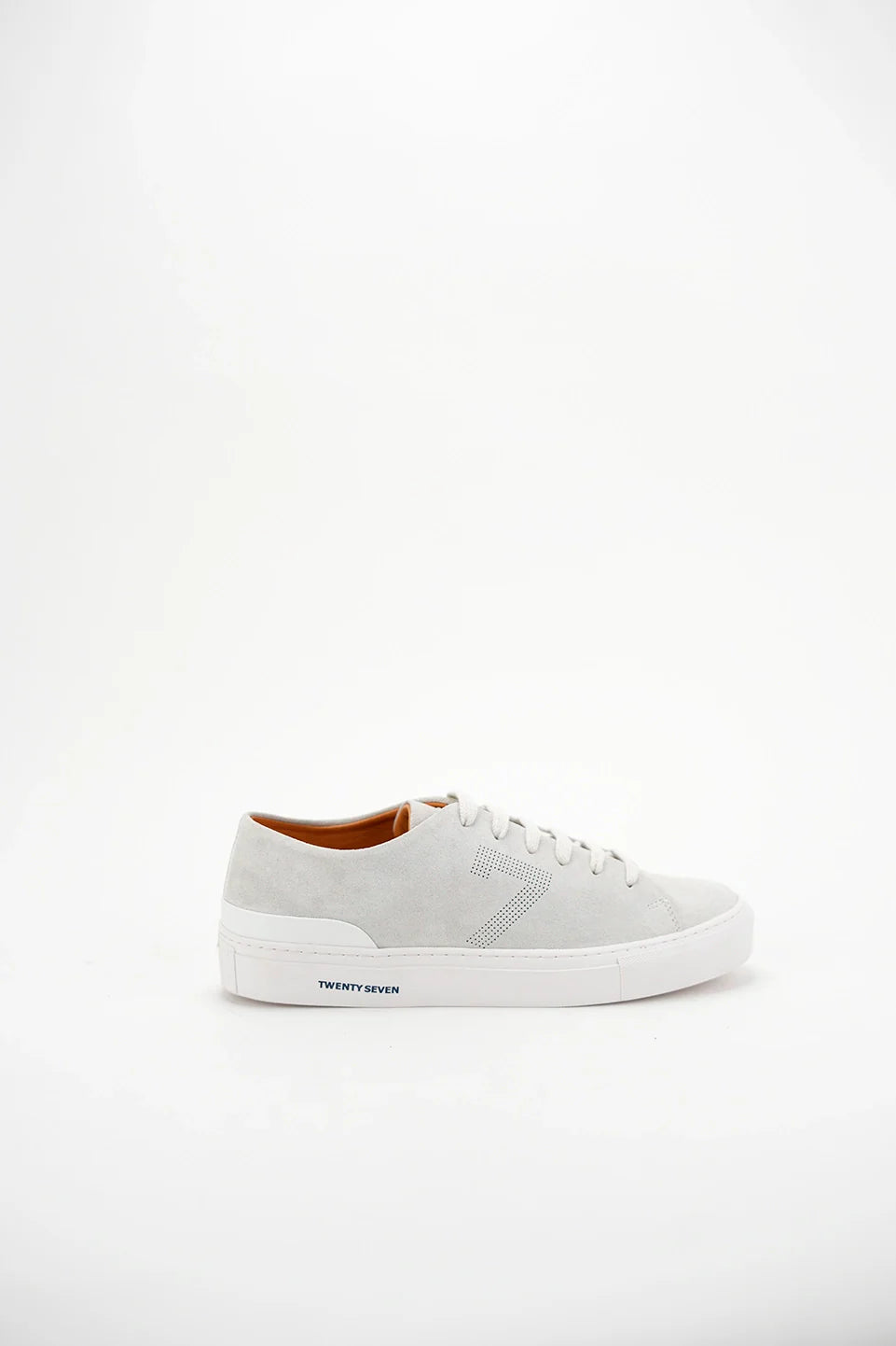 Velvet White Shoes With White Insole