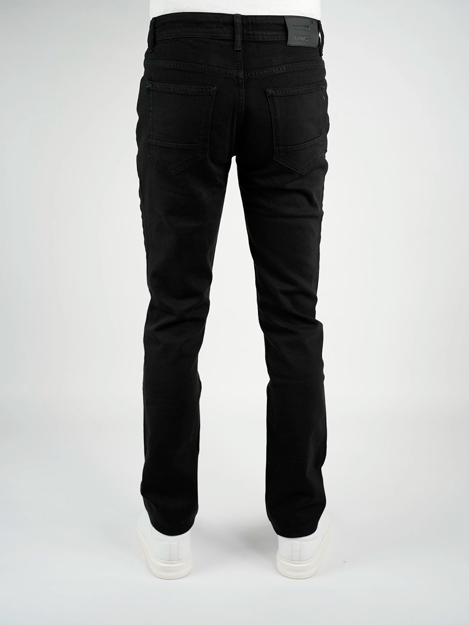 Black Slim Straight Jeans