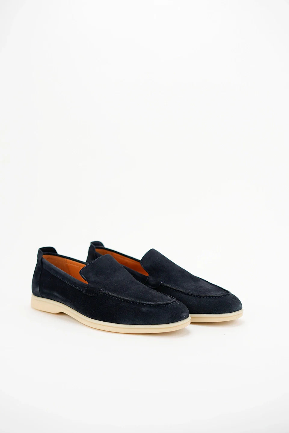 Slip On Navy Velvet Moccasin