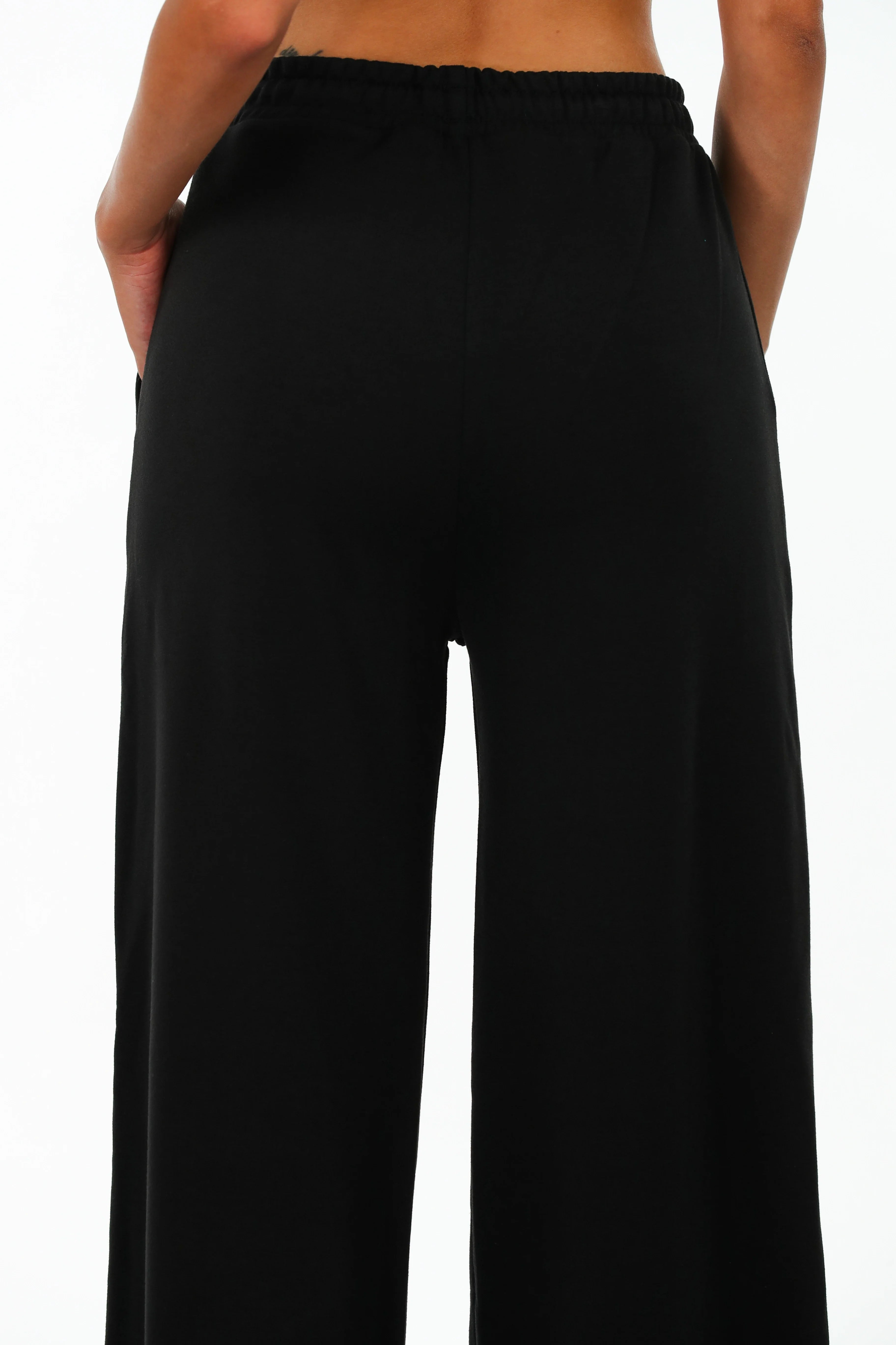 Black Wide Leg Sweatpants