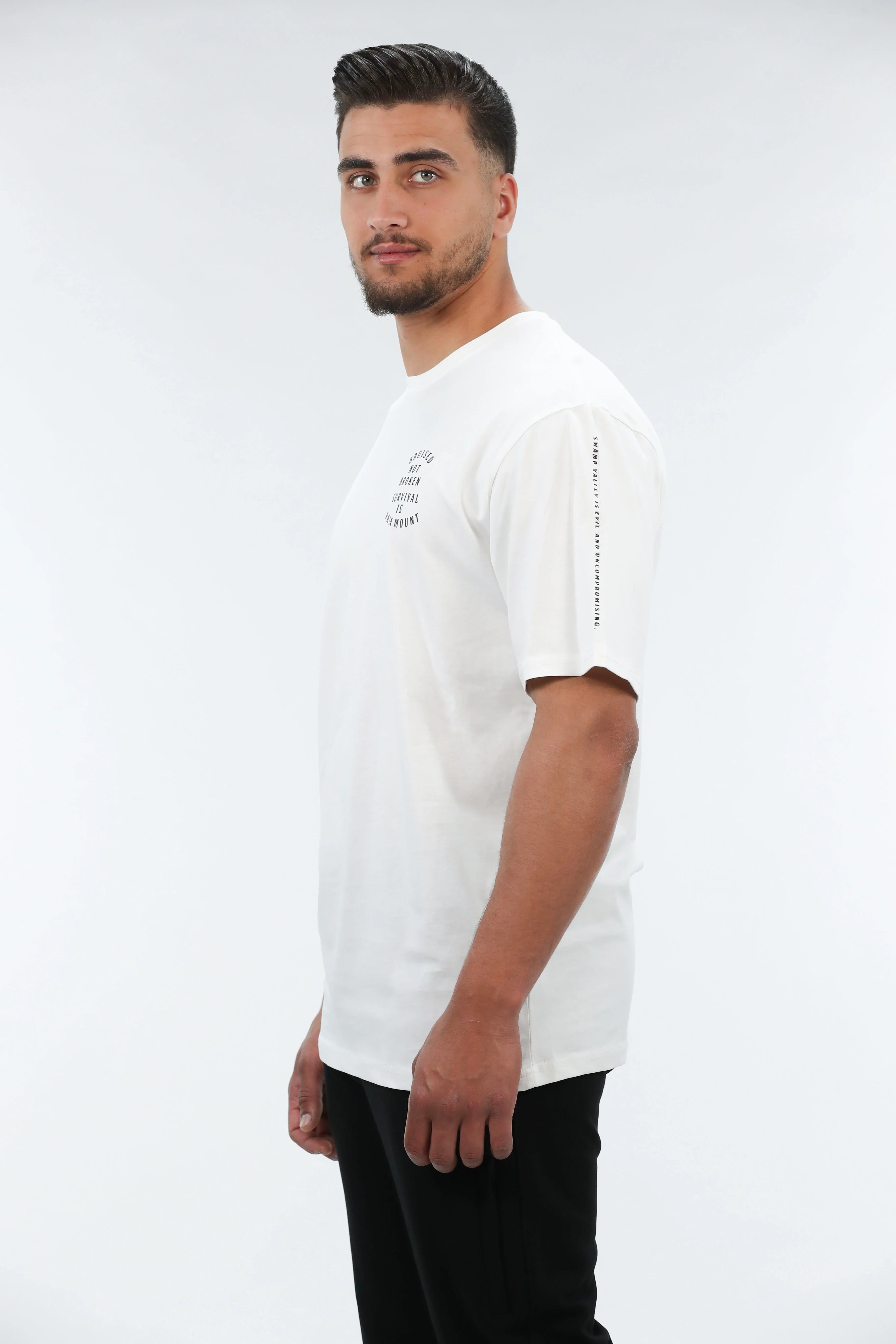 Oversized White T-shirt With Front Design