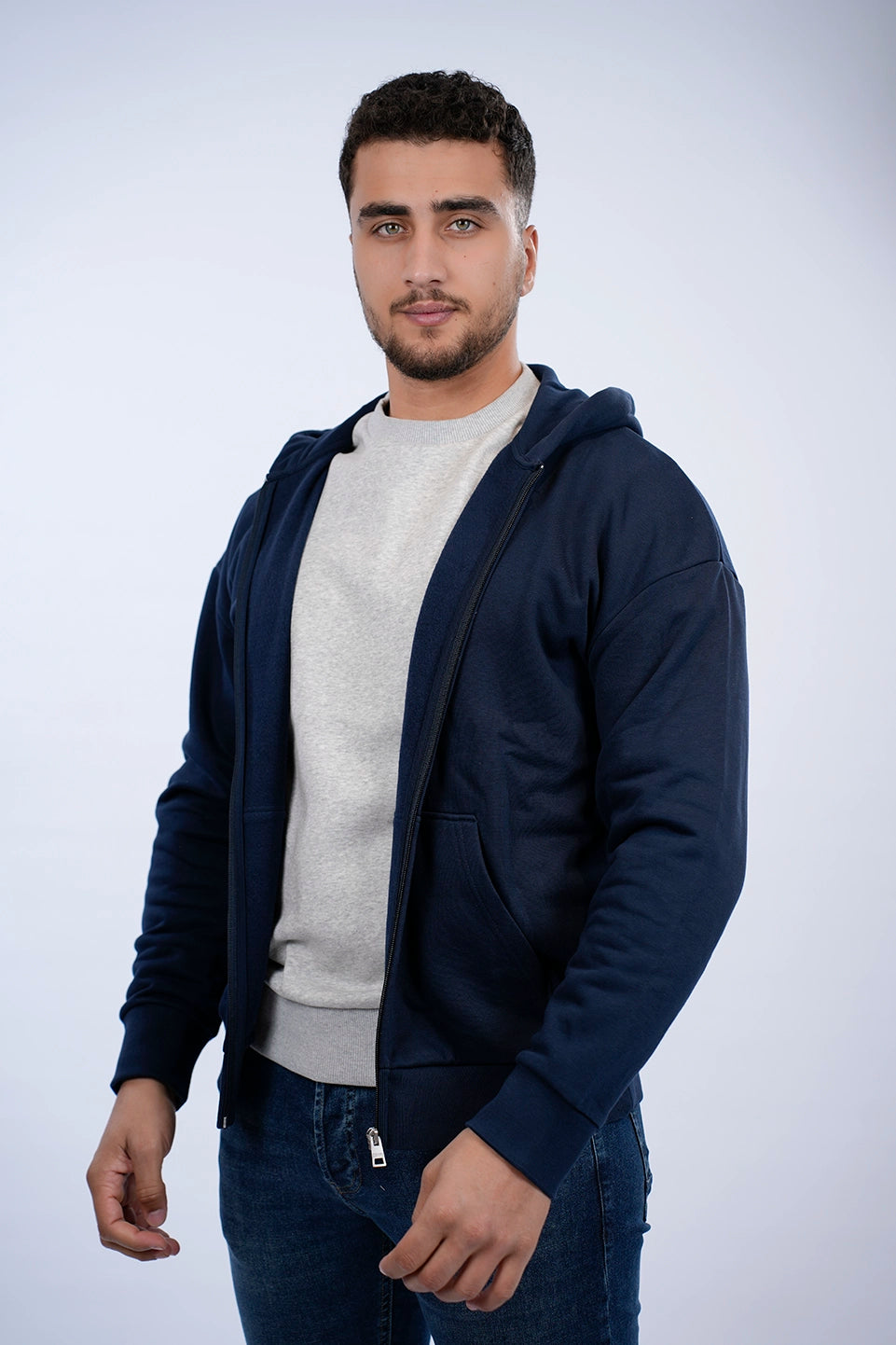 Tom Tailor Navy Cotton Jacket With Zipper To Close