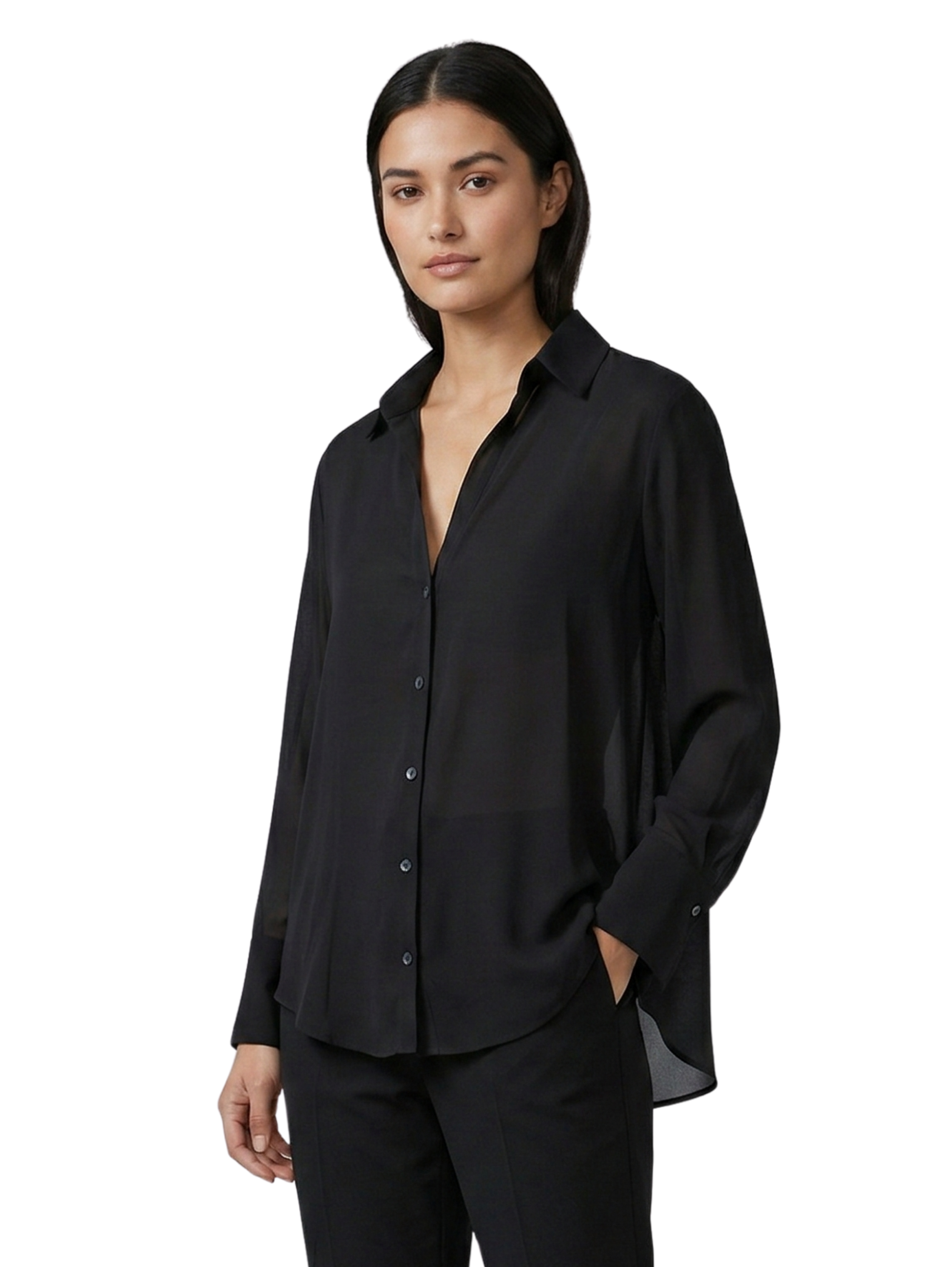 Black Shirt With Collar