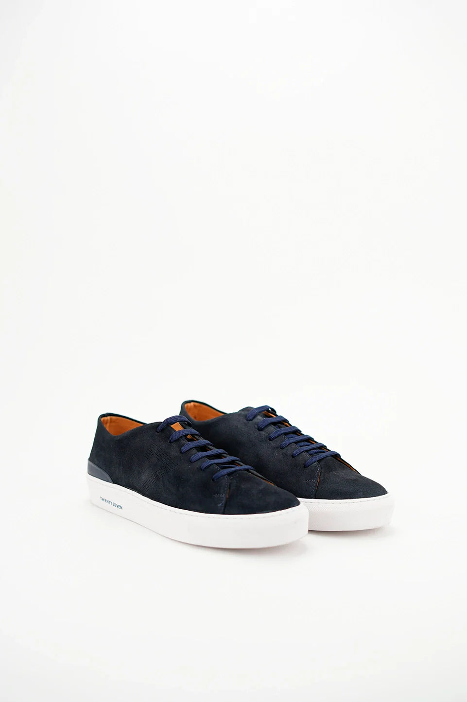 Velvet Navy Shoes With White Insole