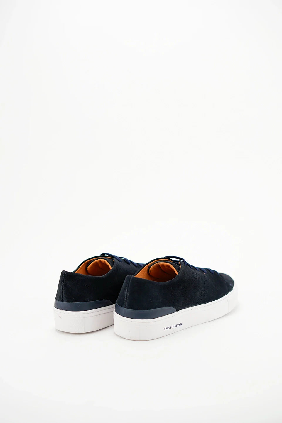 Velvet Navy Shoes With White Insole