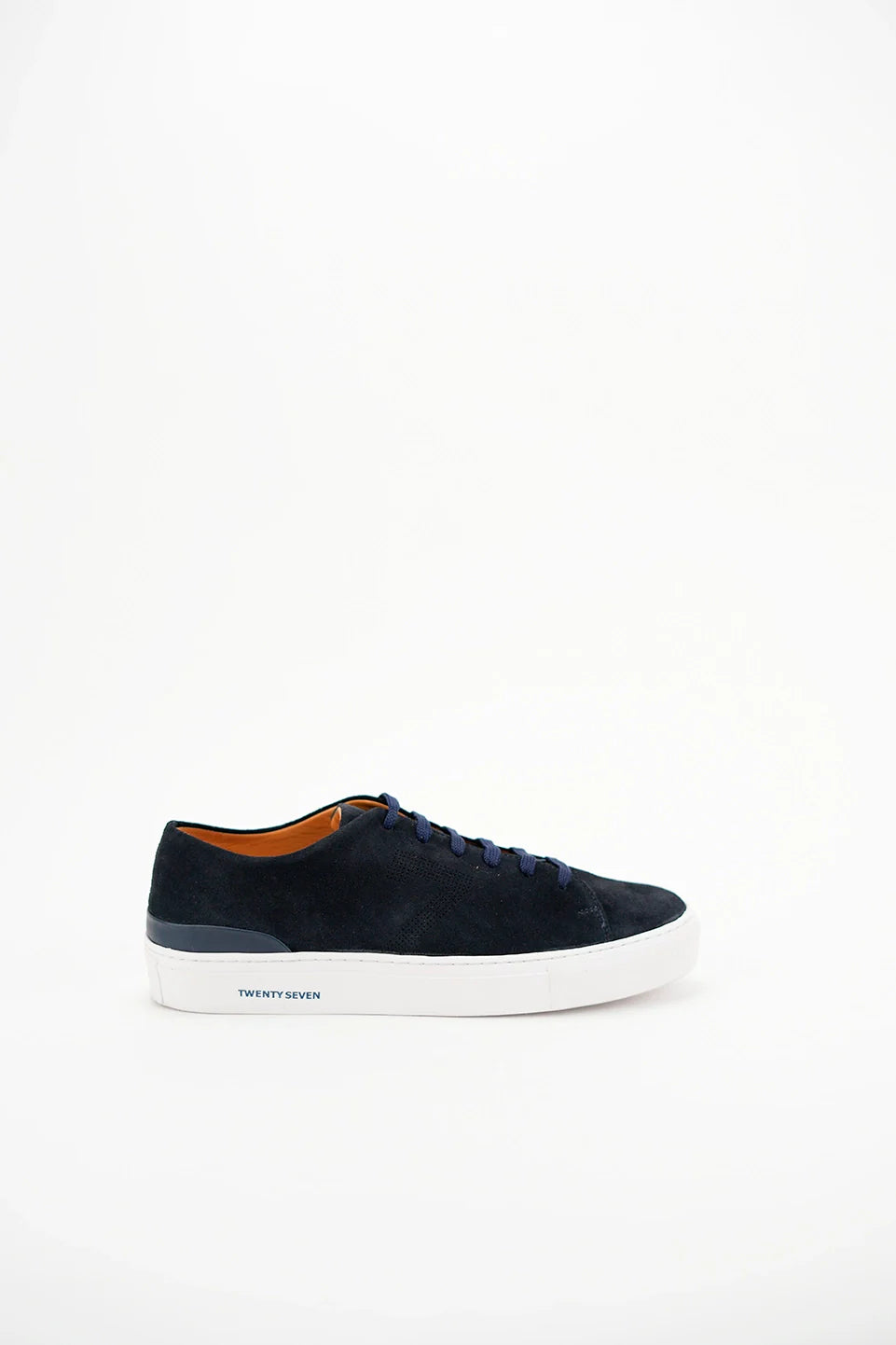 Velvet Navy Shoes With White Insole