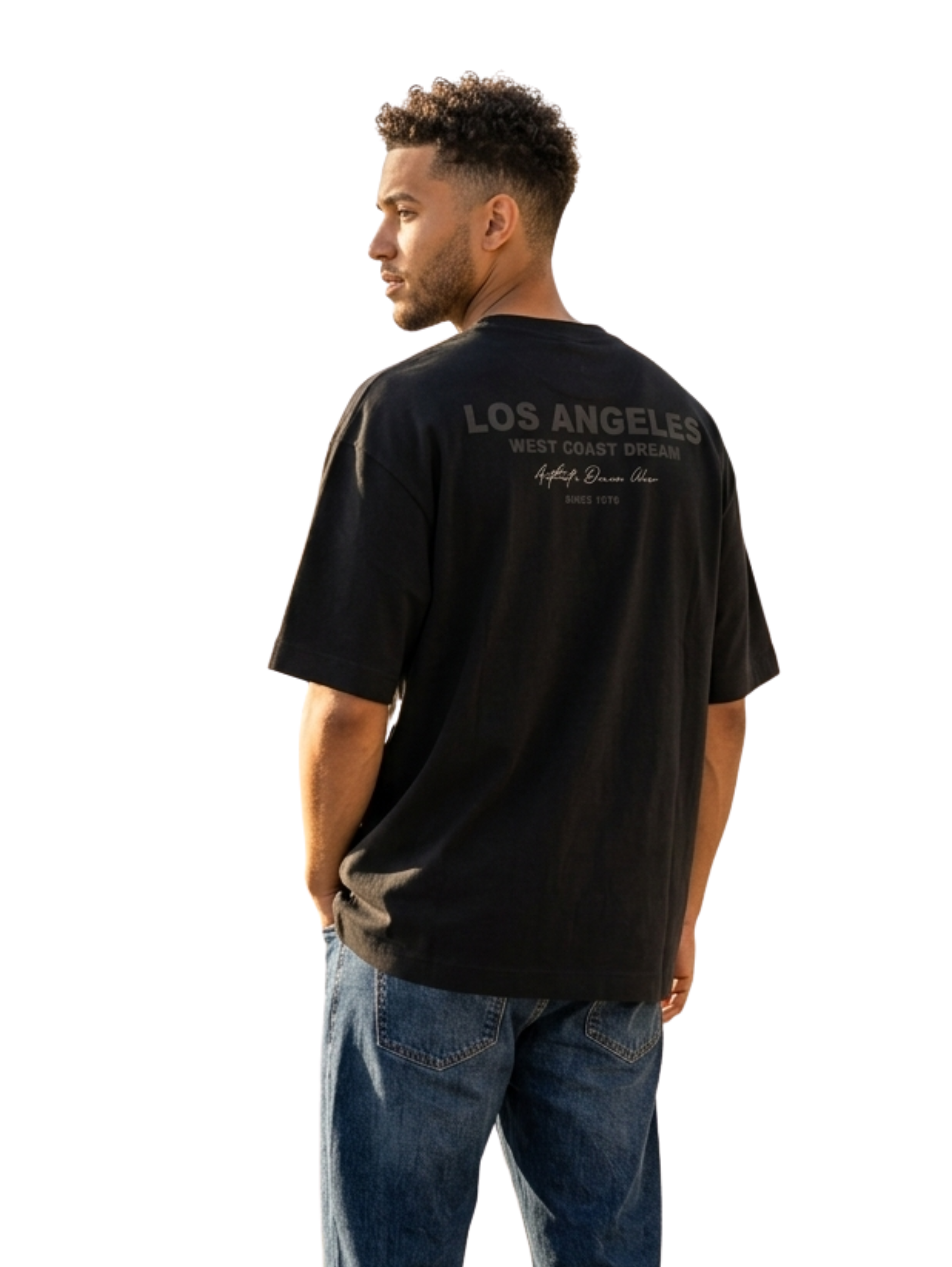 Oversized Black T-Shirt With Back Design