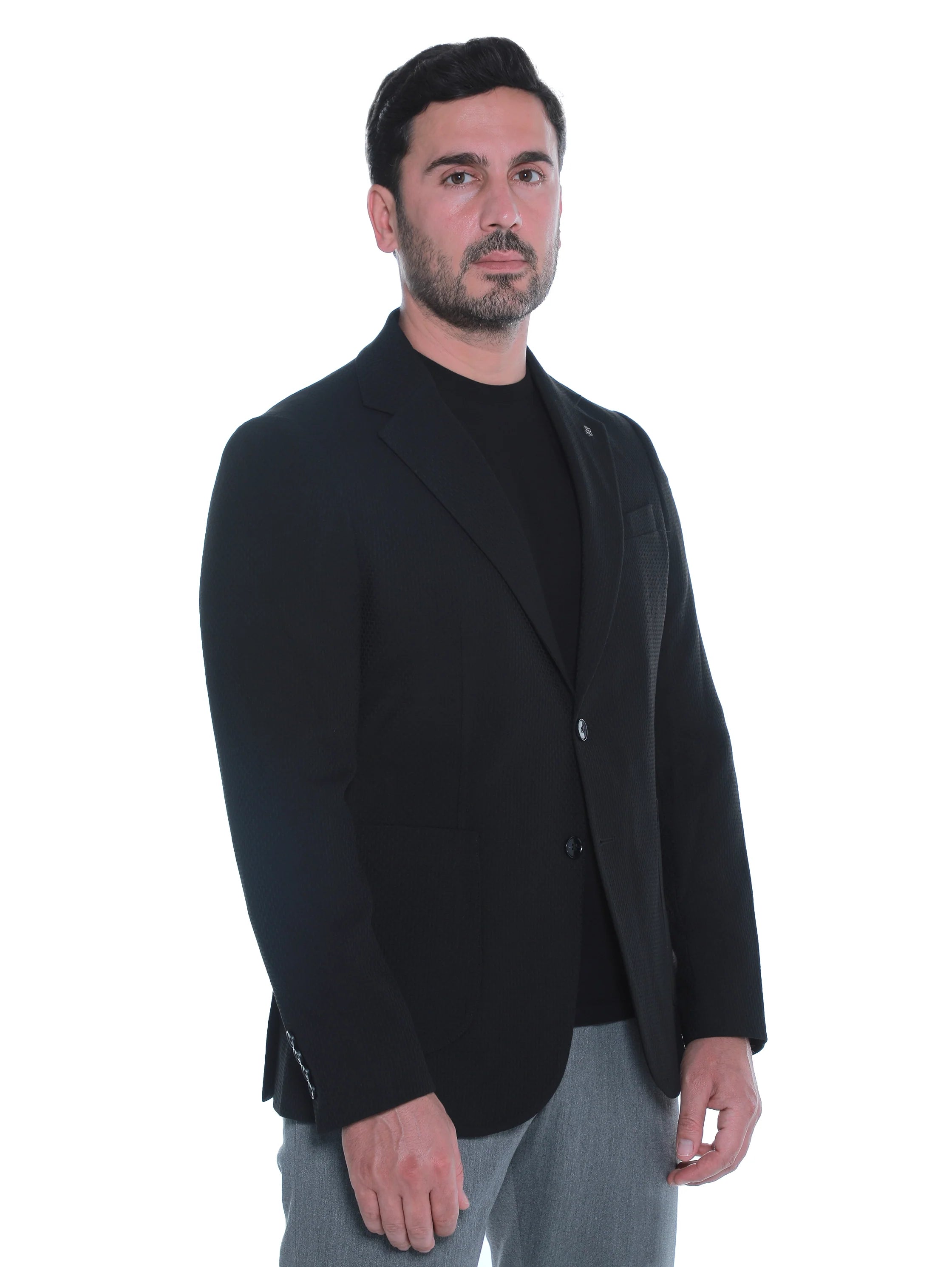 Plain Black Smart Casual Blazer