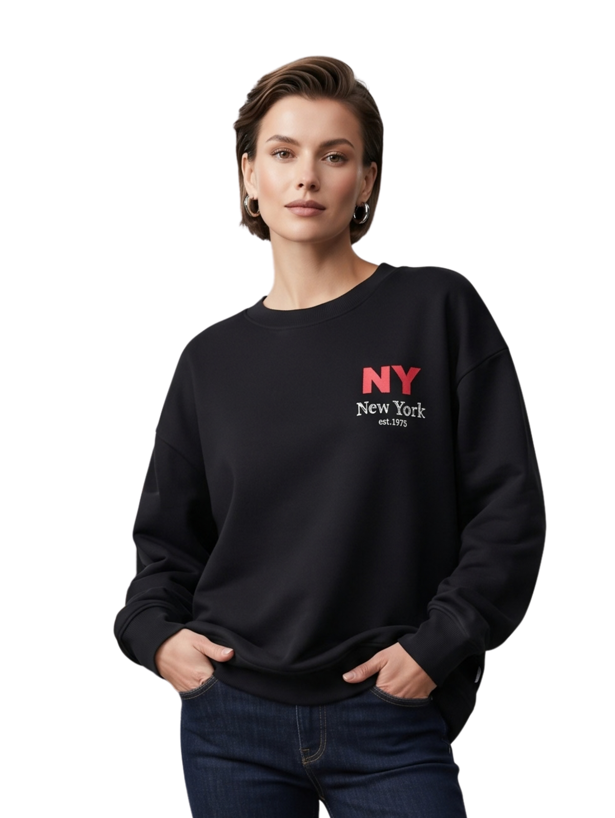 Black Crewneck Pullover