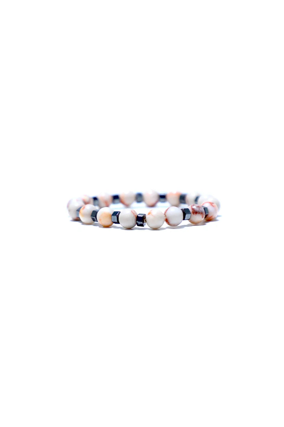 One Layer Beaded White Bracelet