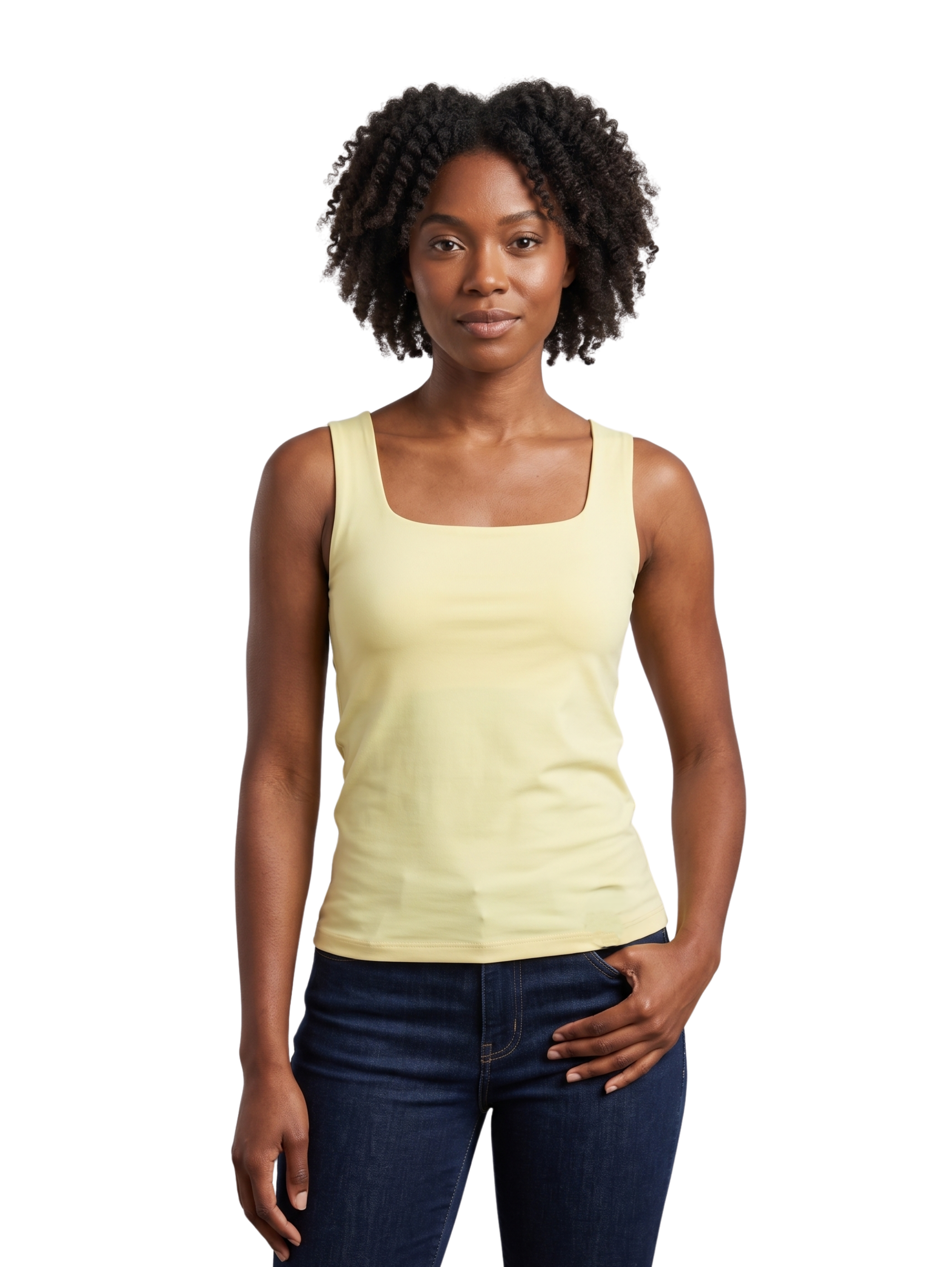 Short Sleeve Light Yellow Basic