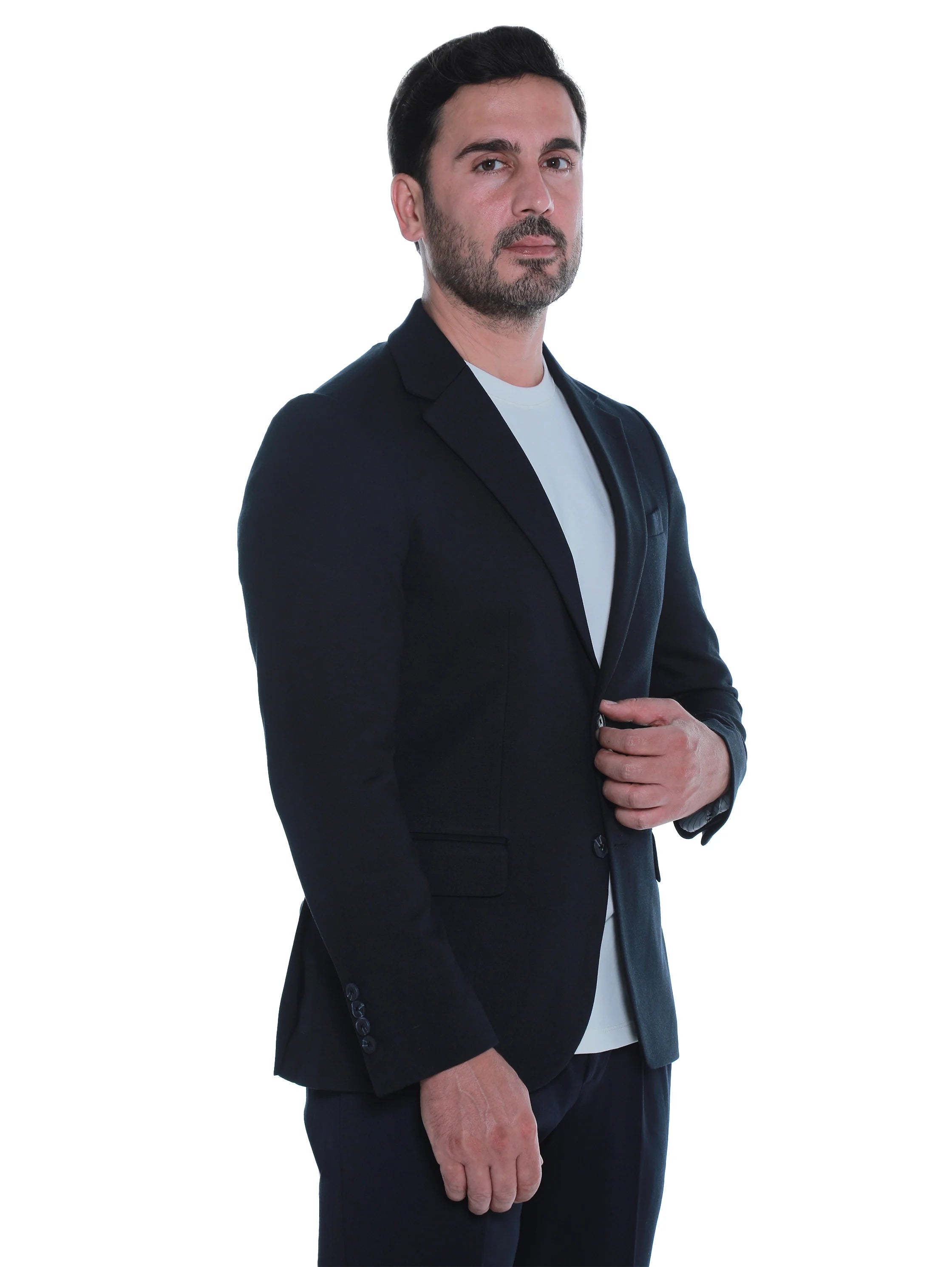 Smart Casual Navy Blazer With Two Button To Close