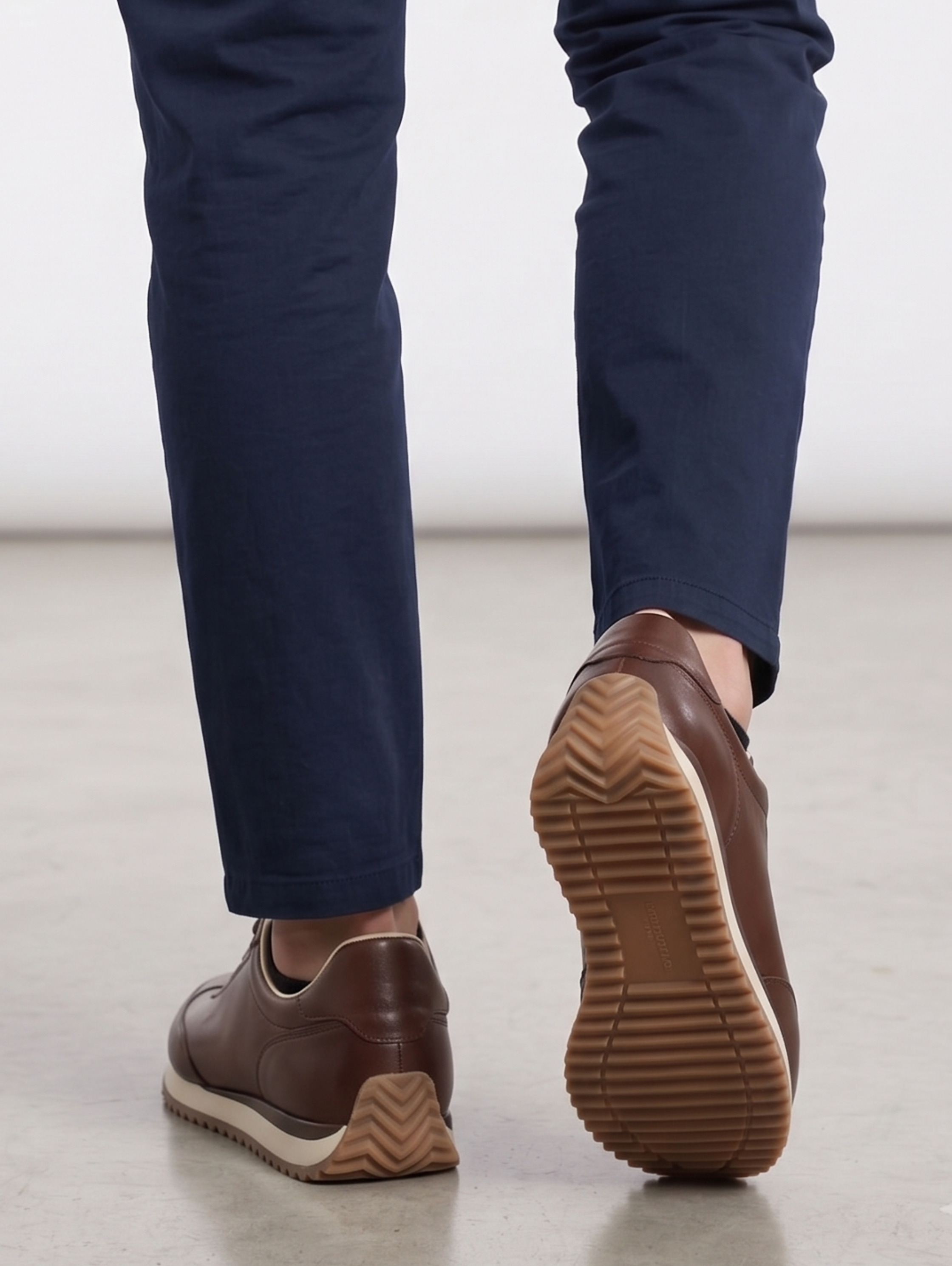Brown Retro Gum Sole Smart Leather Casual Shoes