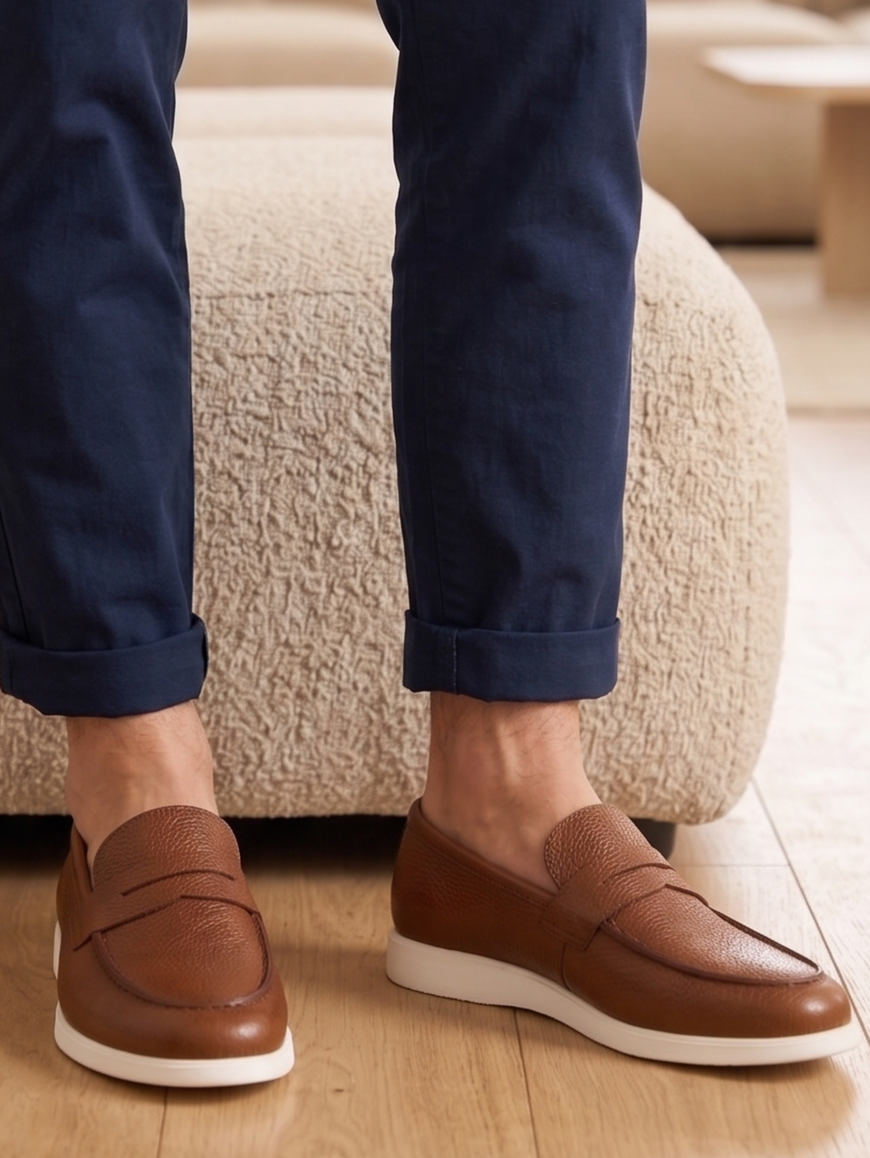 Havan Leather Loafers With Modern Smart Casual Design