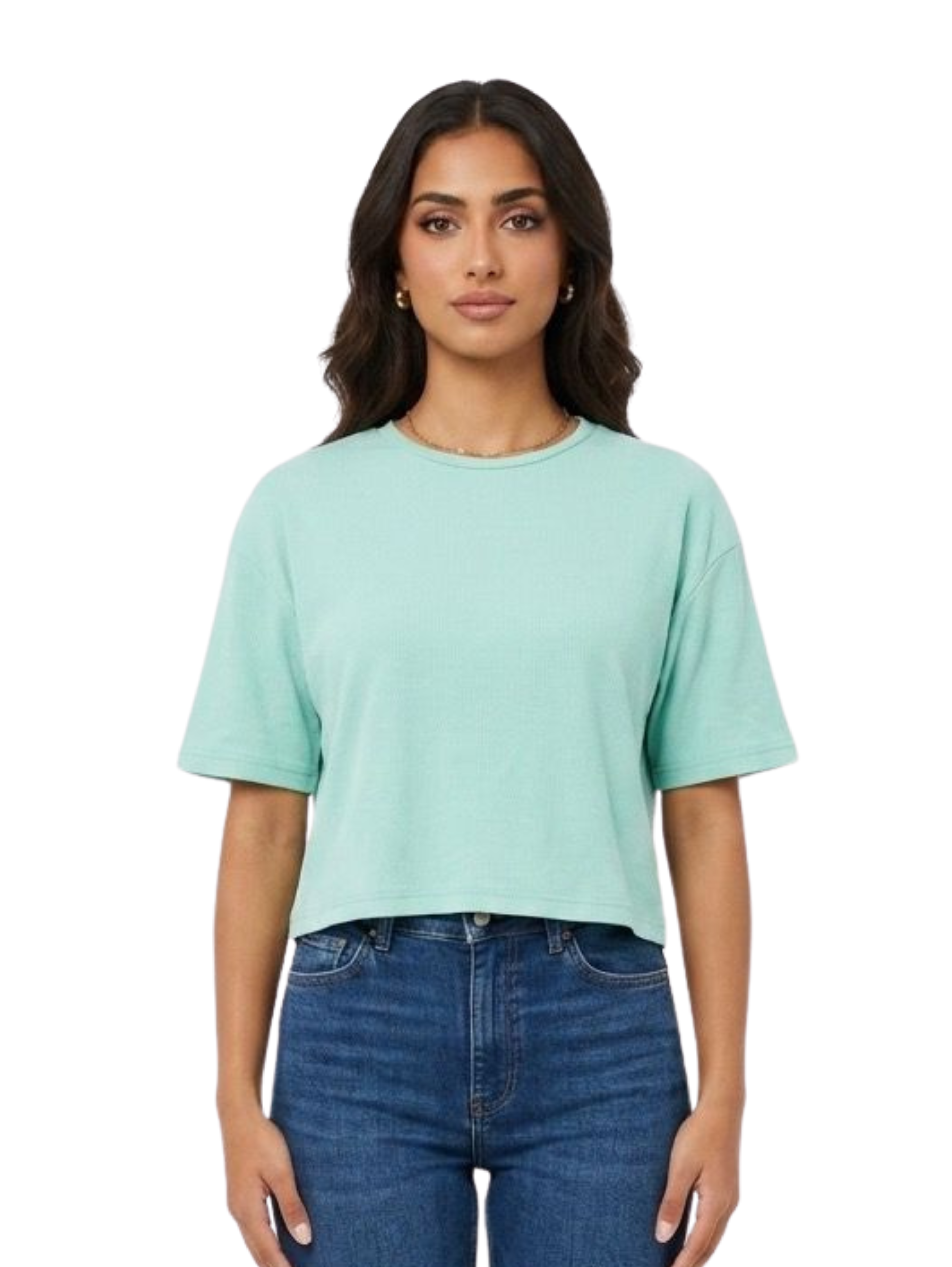 Mint Short Sleeved Plain Basic T-Shirt