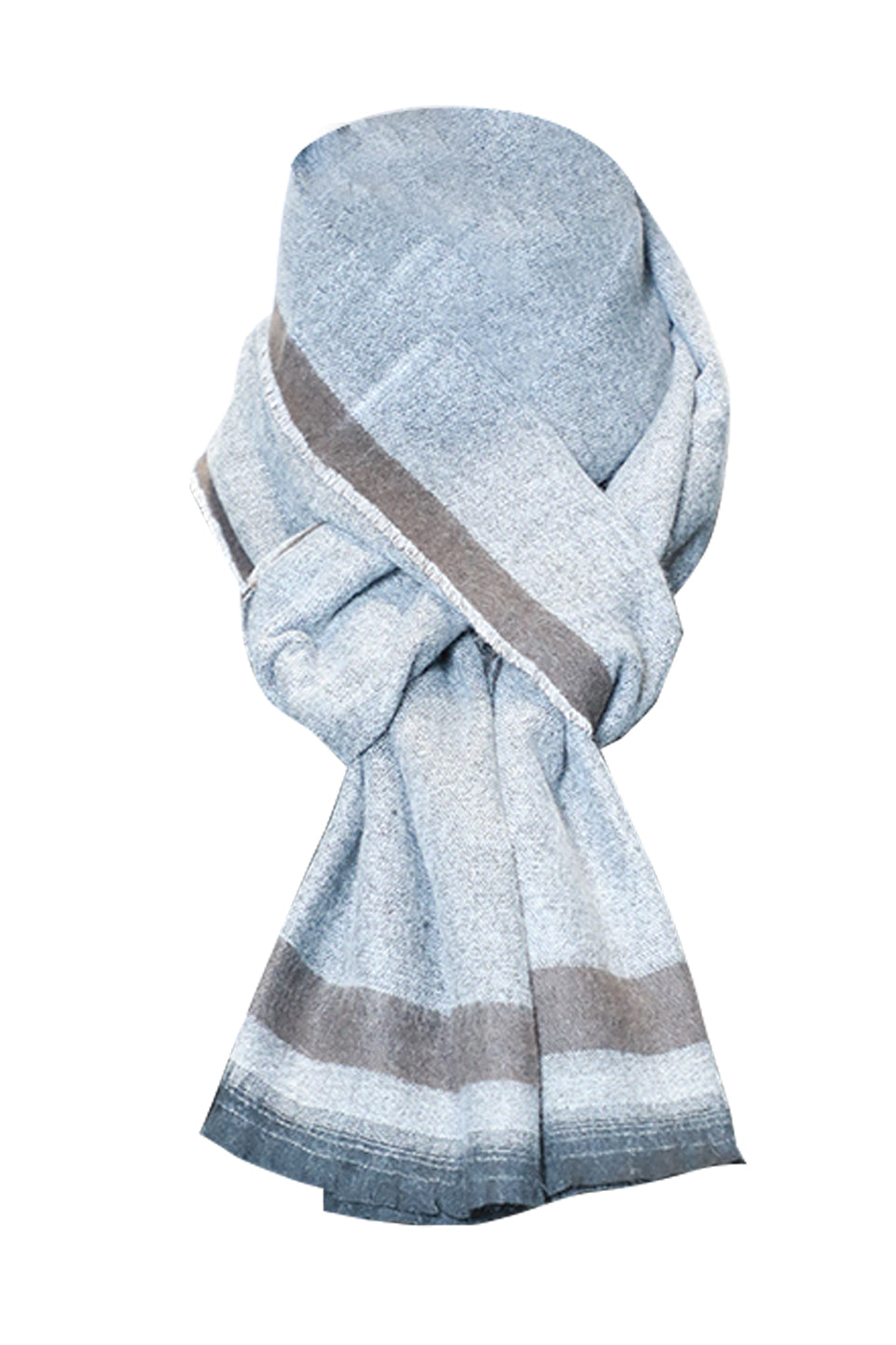 Grey Plaid Soft Scarf