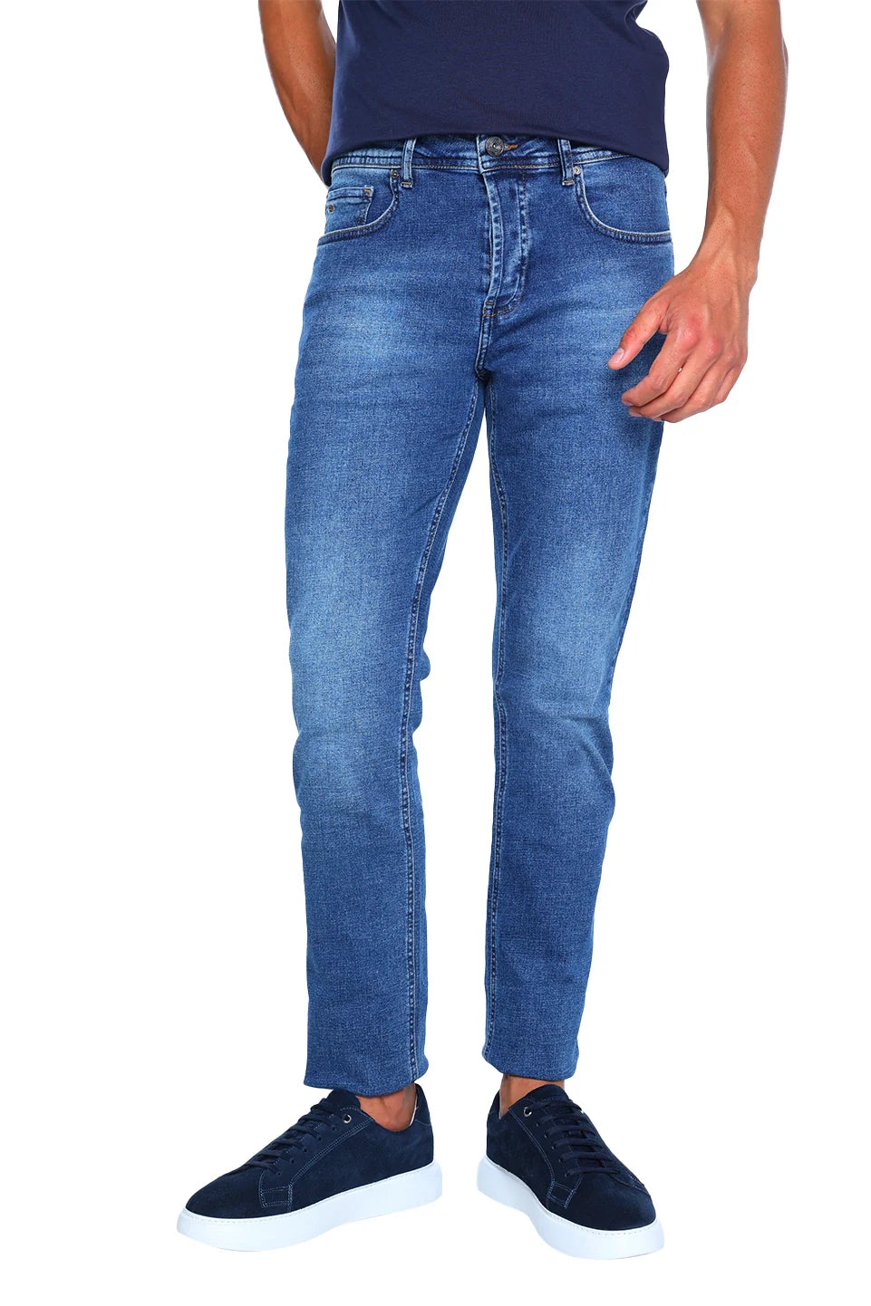 Blue Washed Denim Jeans