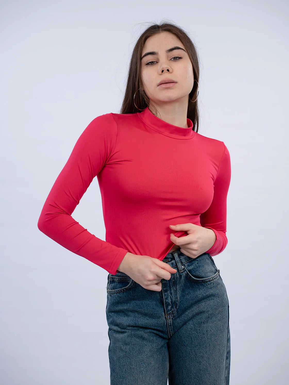 Fushia Basic Crop Top