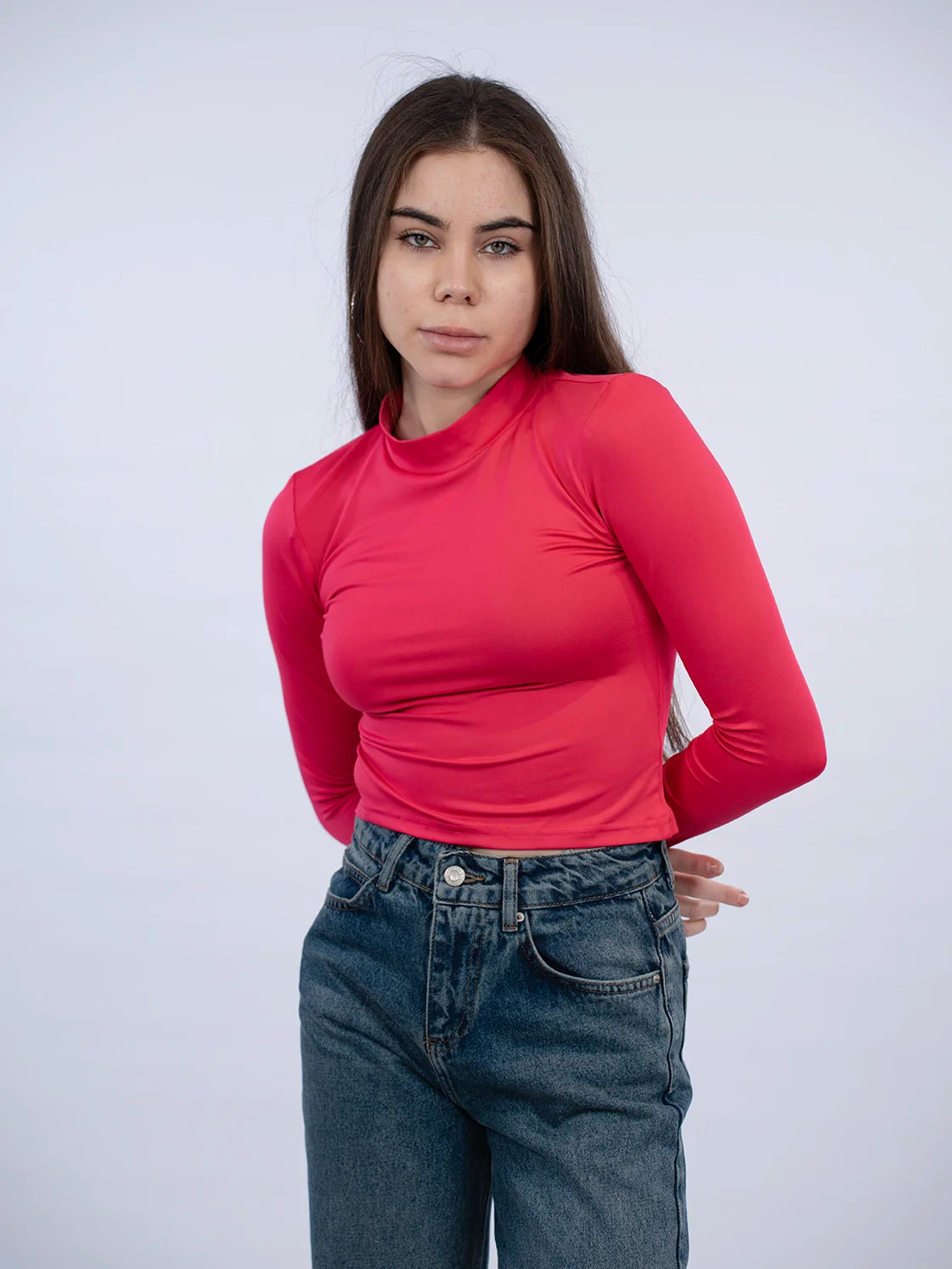 Fushia Basic Crop Top