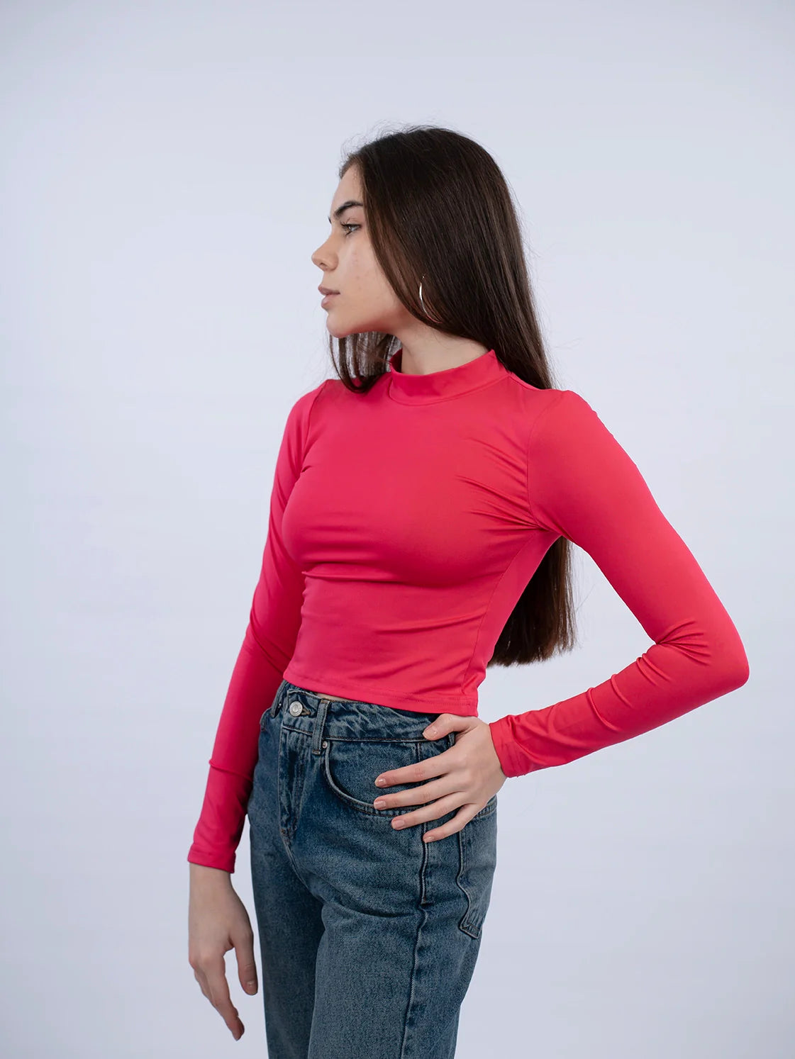 Fushia Basic Crop Top