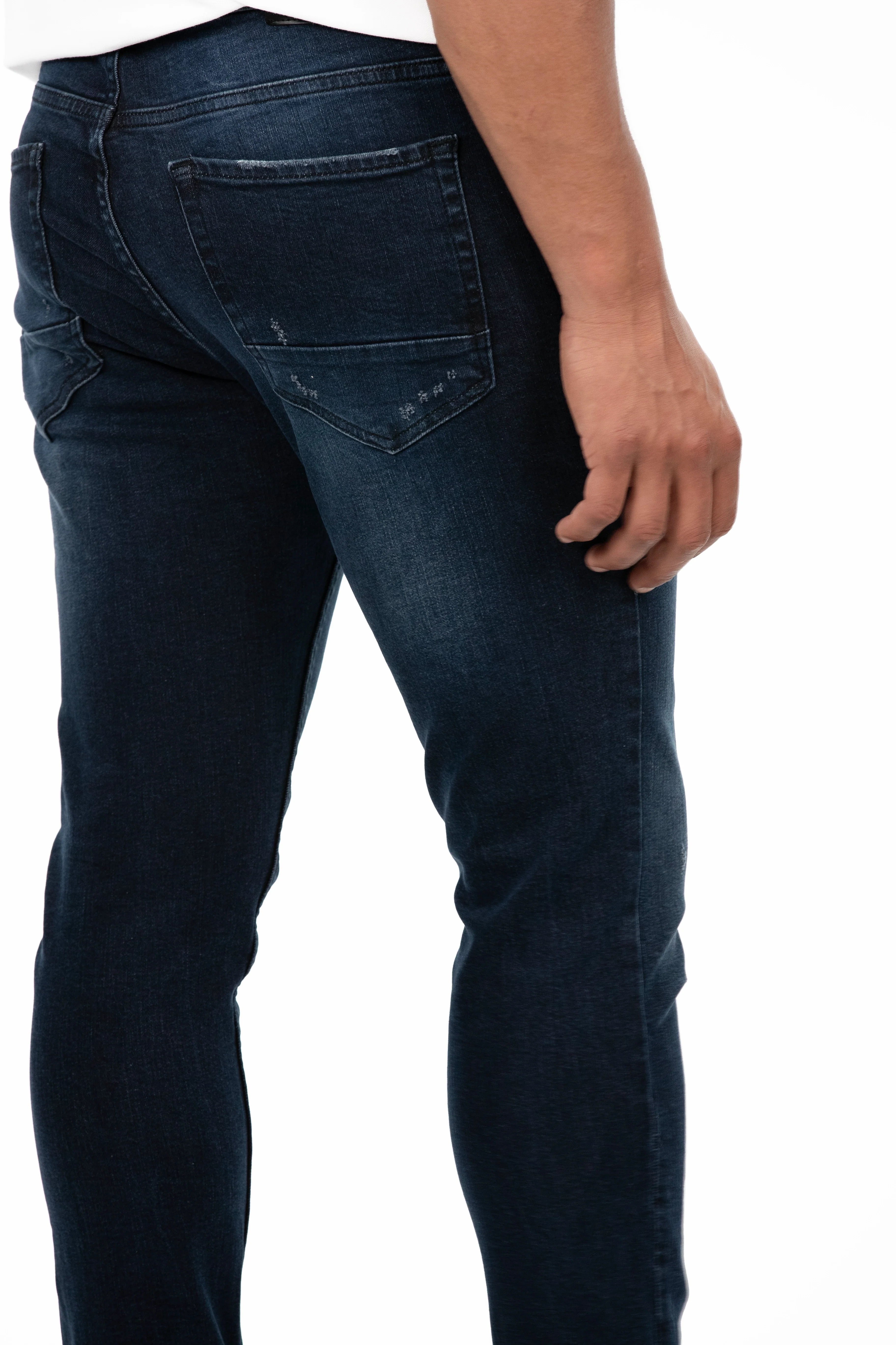 Slim Straight Dark Blue Jeans