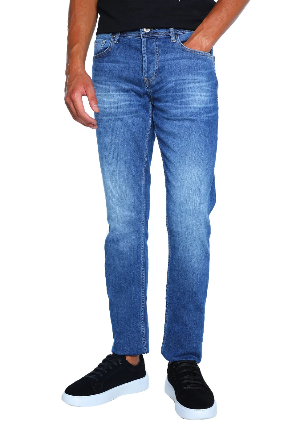 Slim Straight Blue Jeans