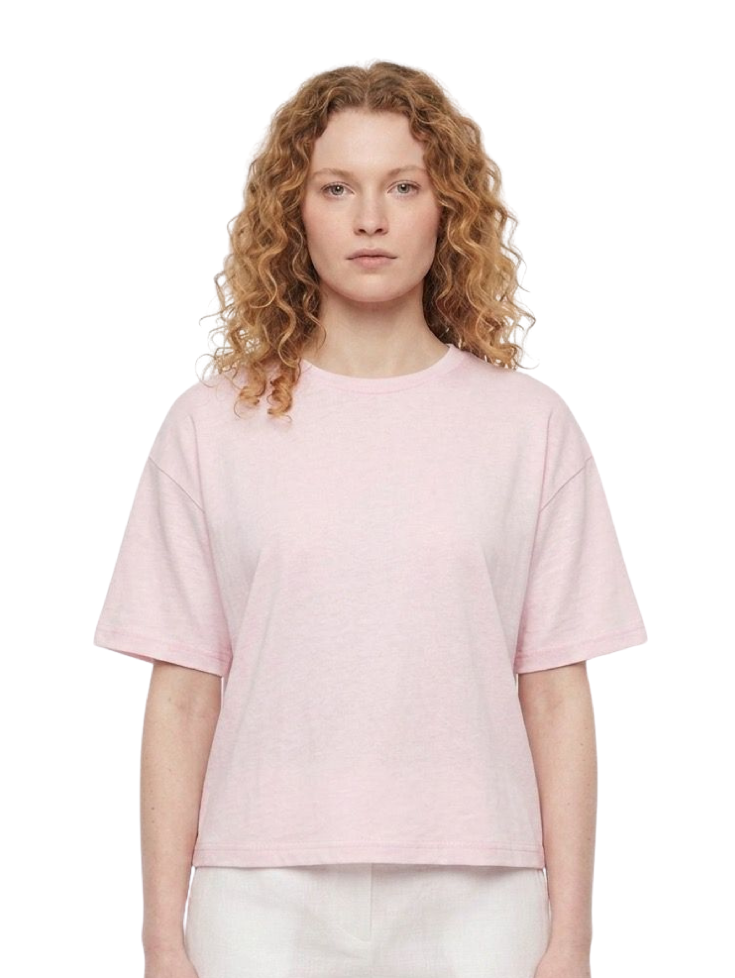 Pink Short Sleeved Plain Basic T-Shirt