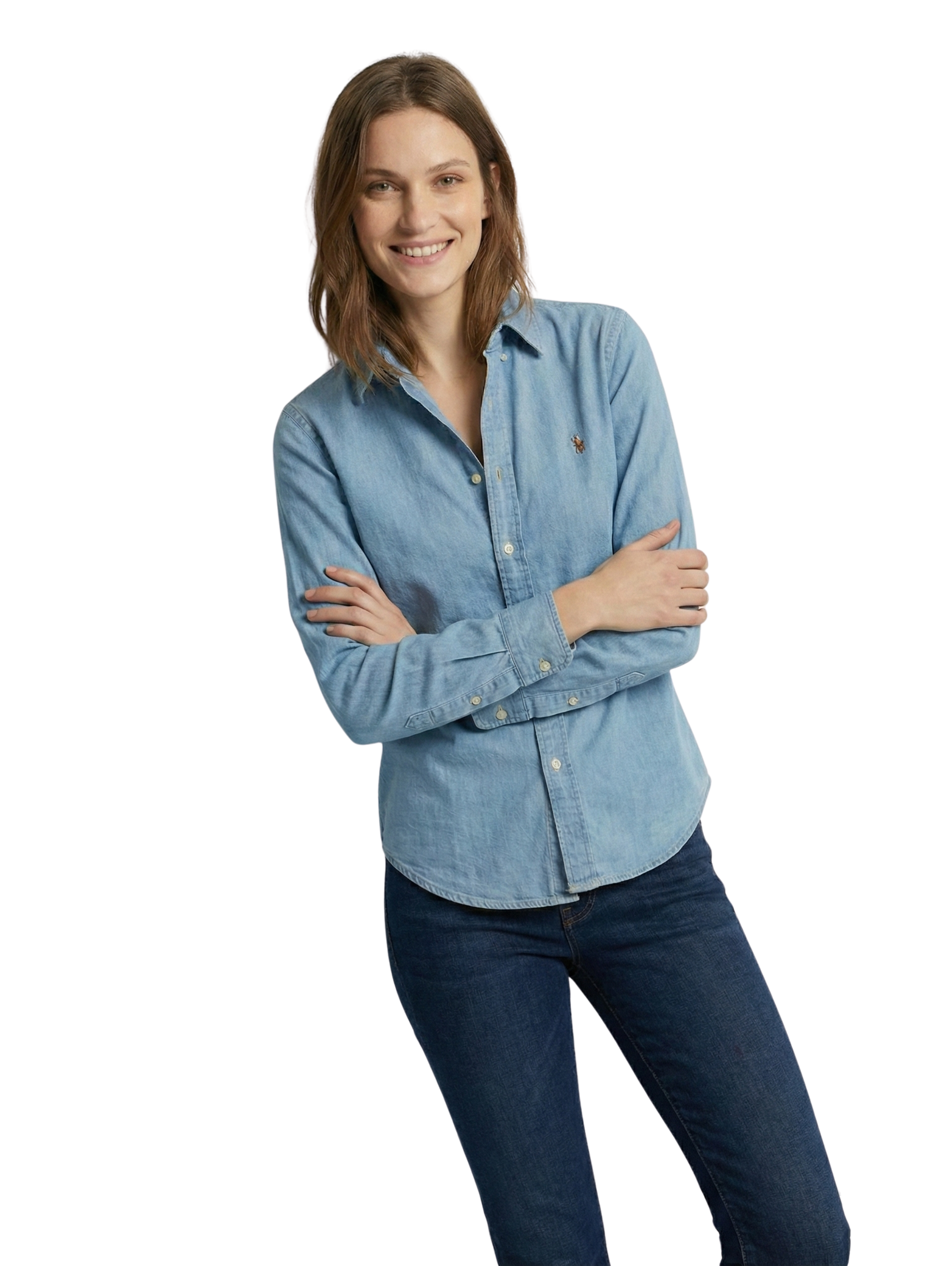 Long Sleeved Light Blue Denim shirt