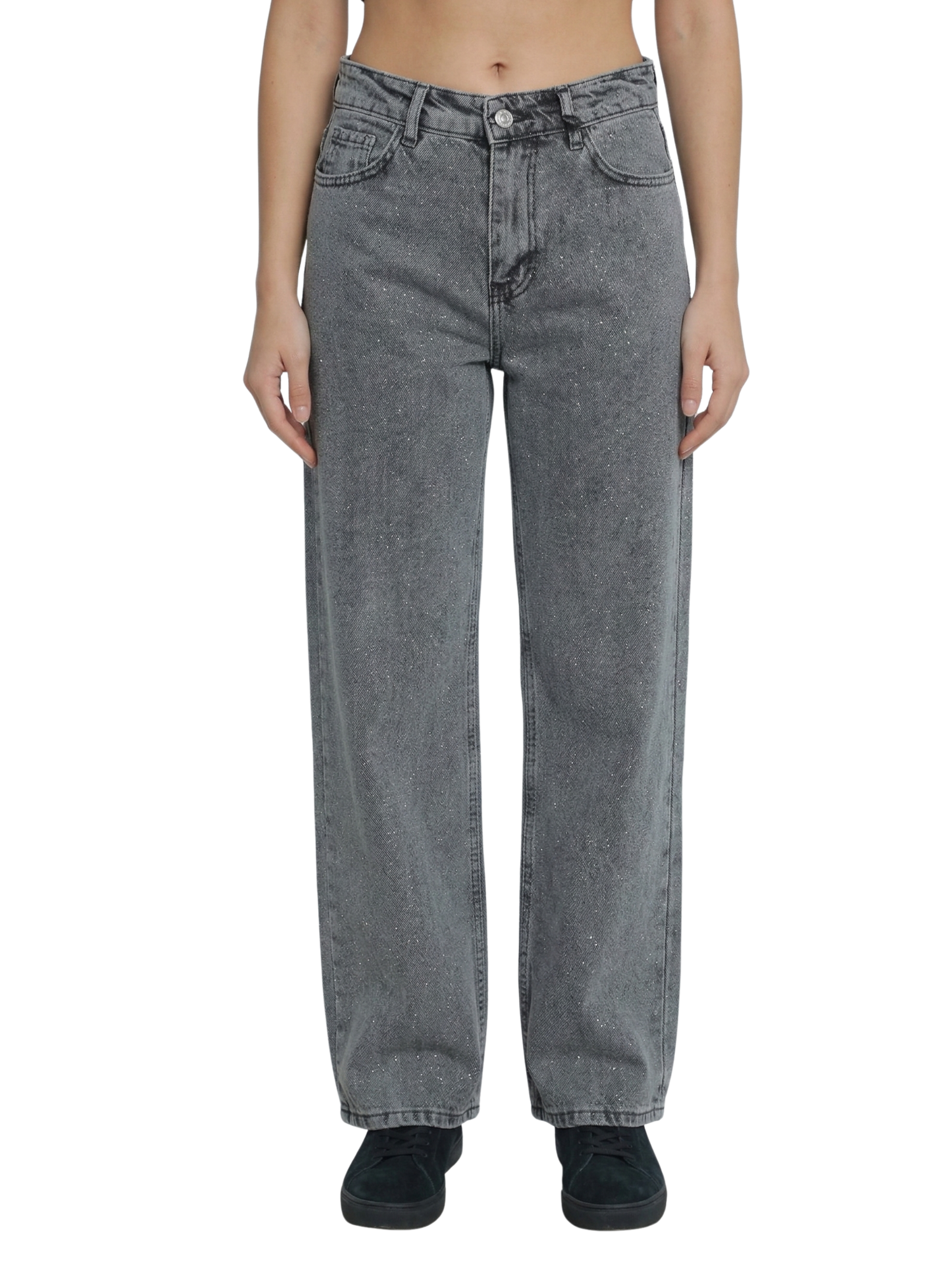 Grey Jeans With Five Pockets Style