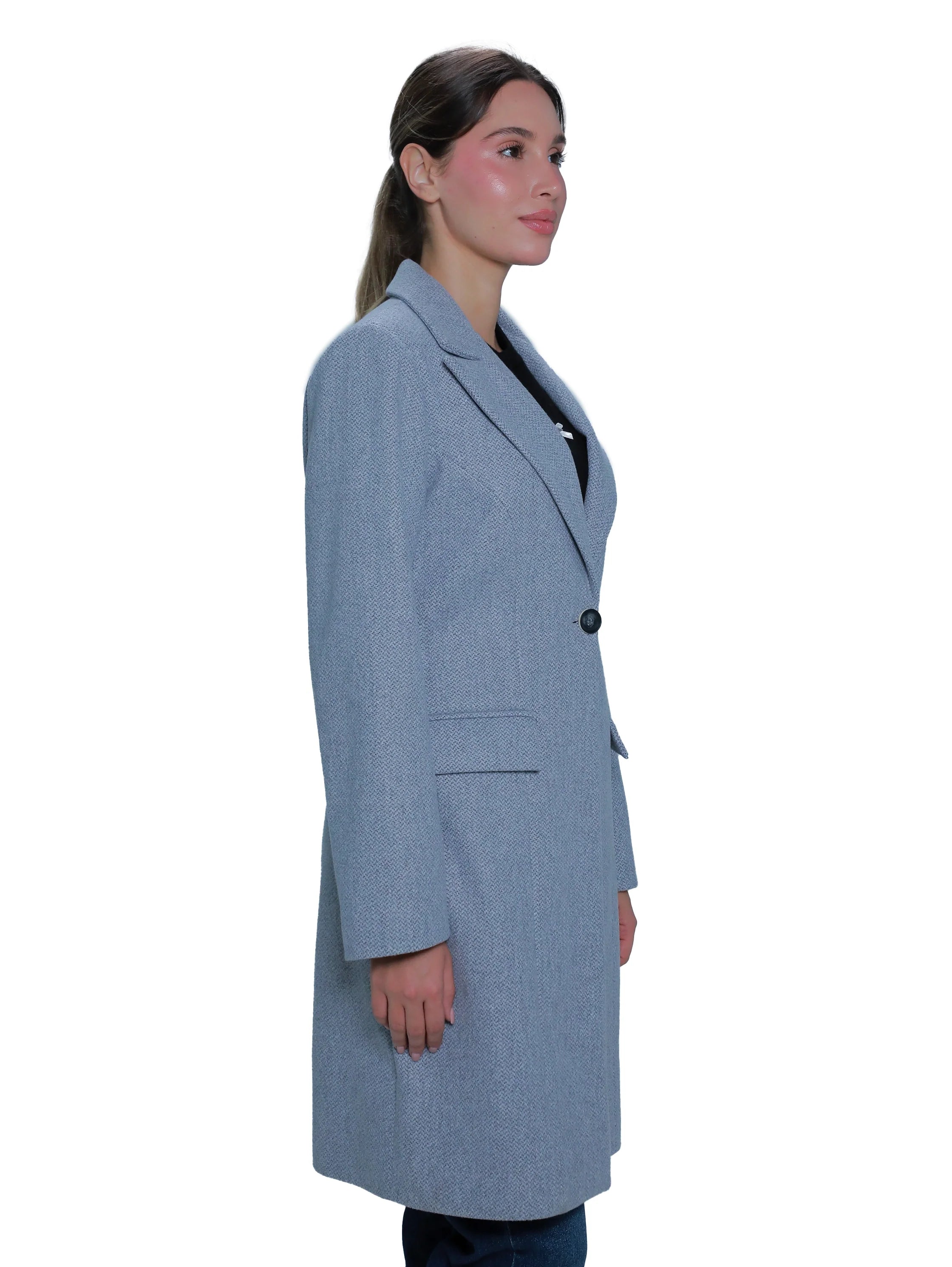 Grey Belted Knee Coat