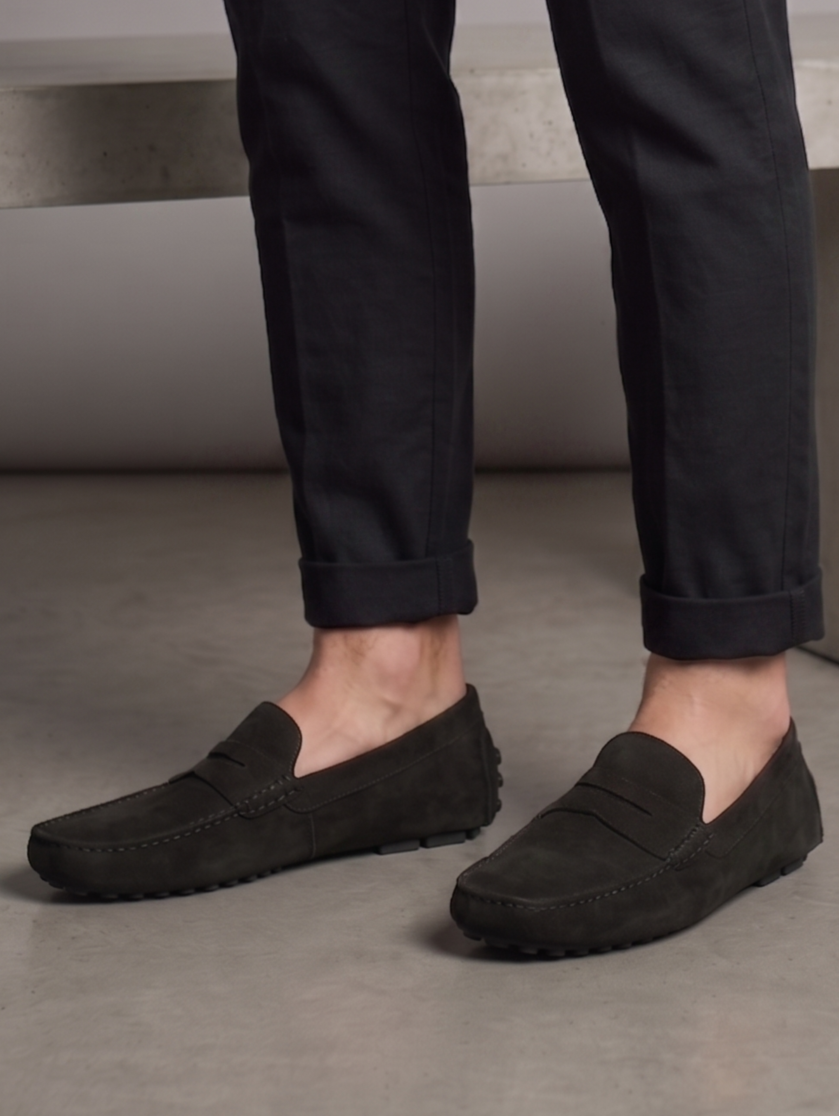 Black Slip-On Casual Shoes