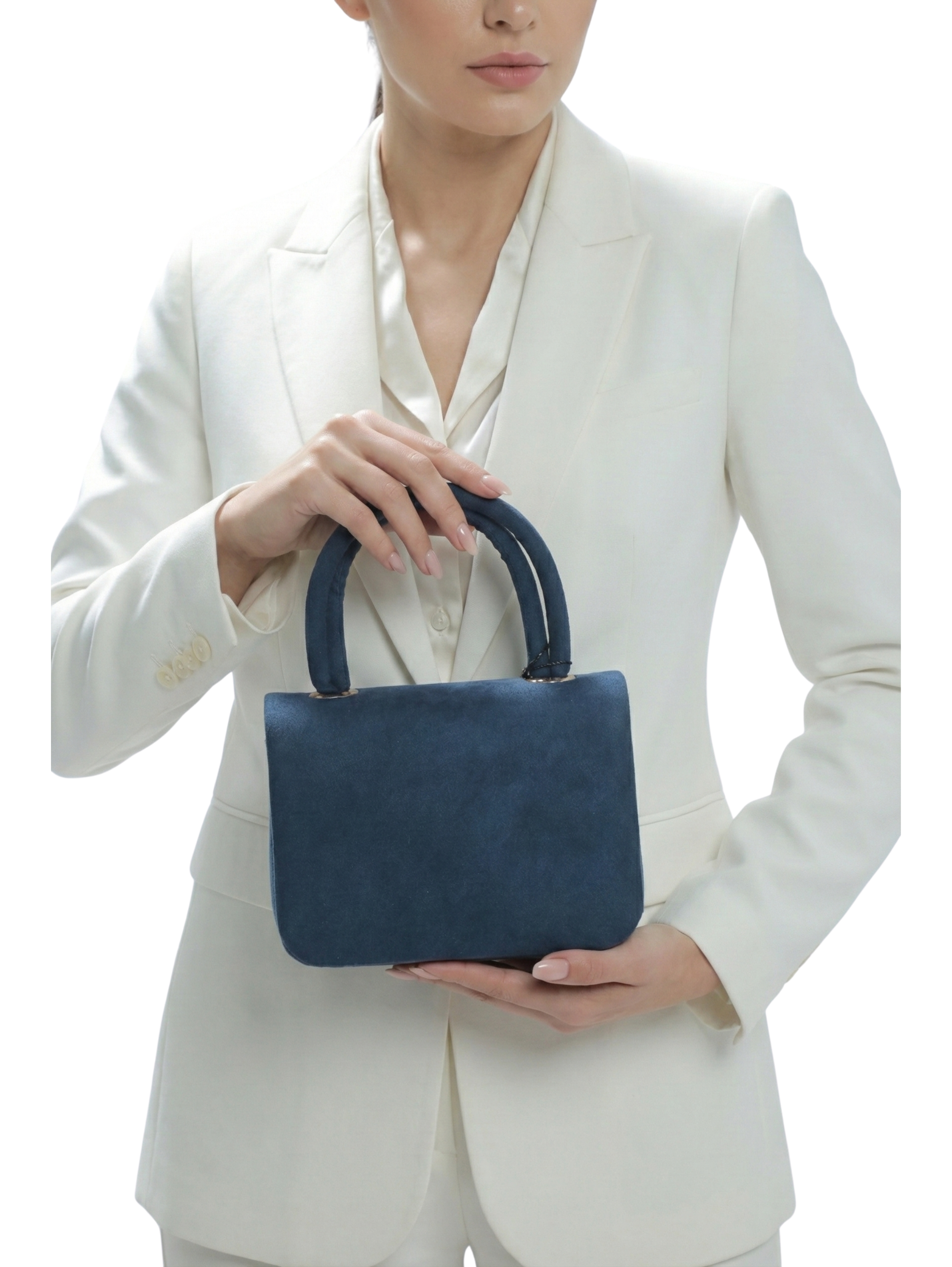 Top Handle Navy Bag
