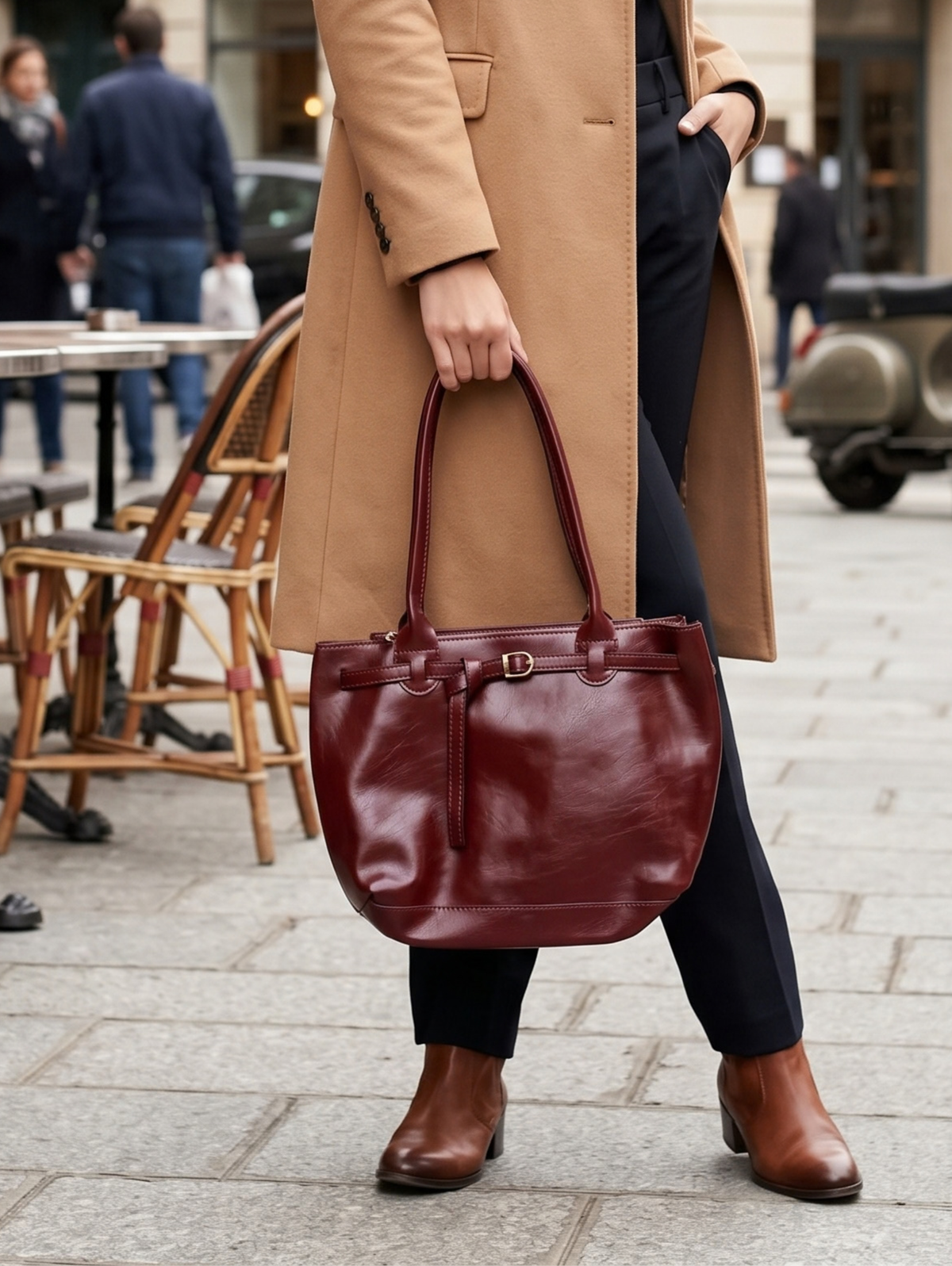 Bordo Leather Tote Bag