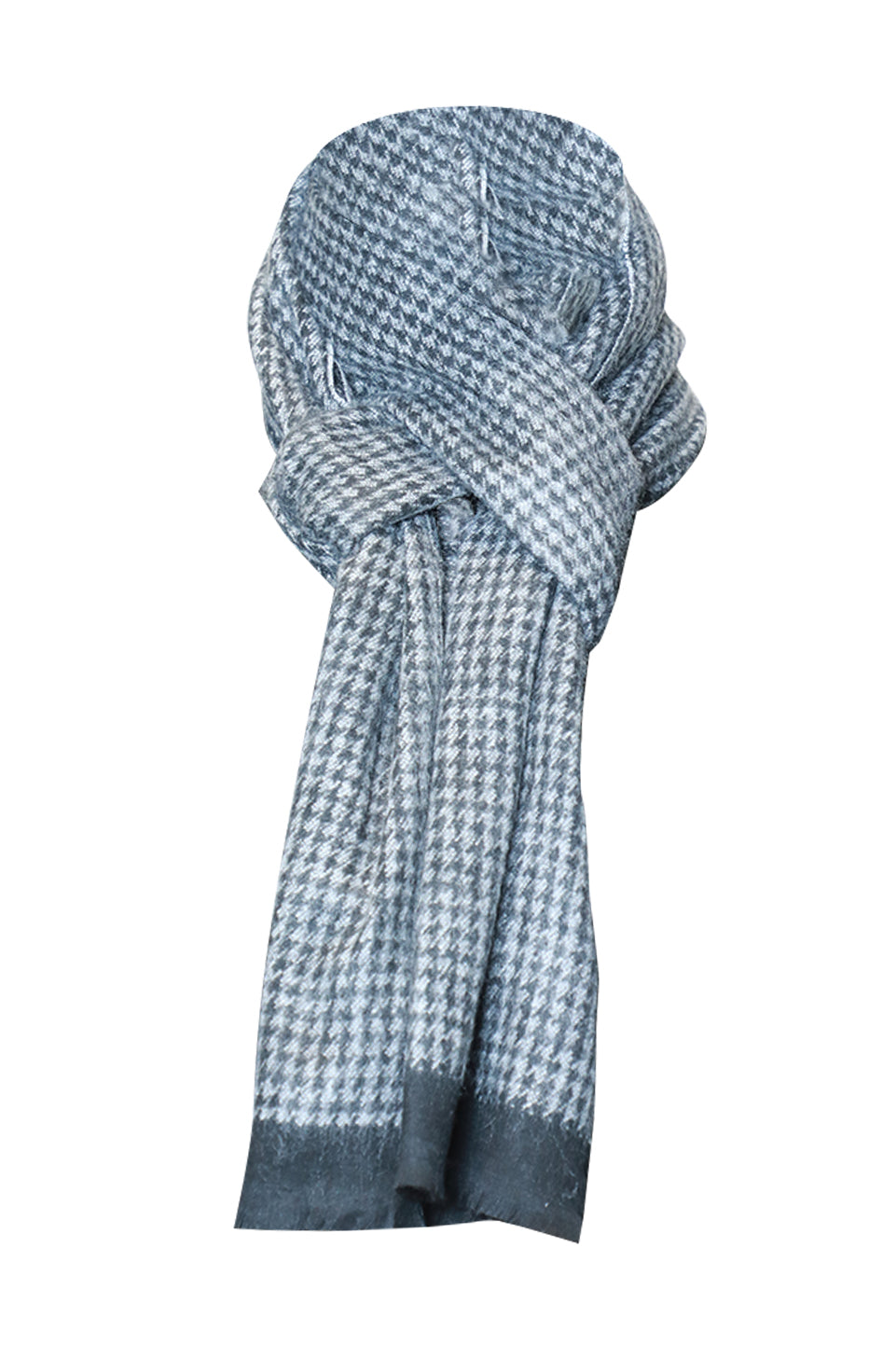 Dark Grey Plaid Soft Scarf