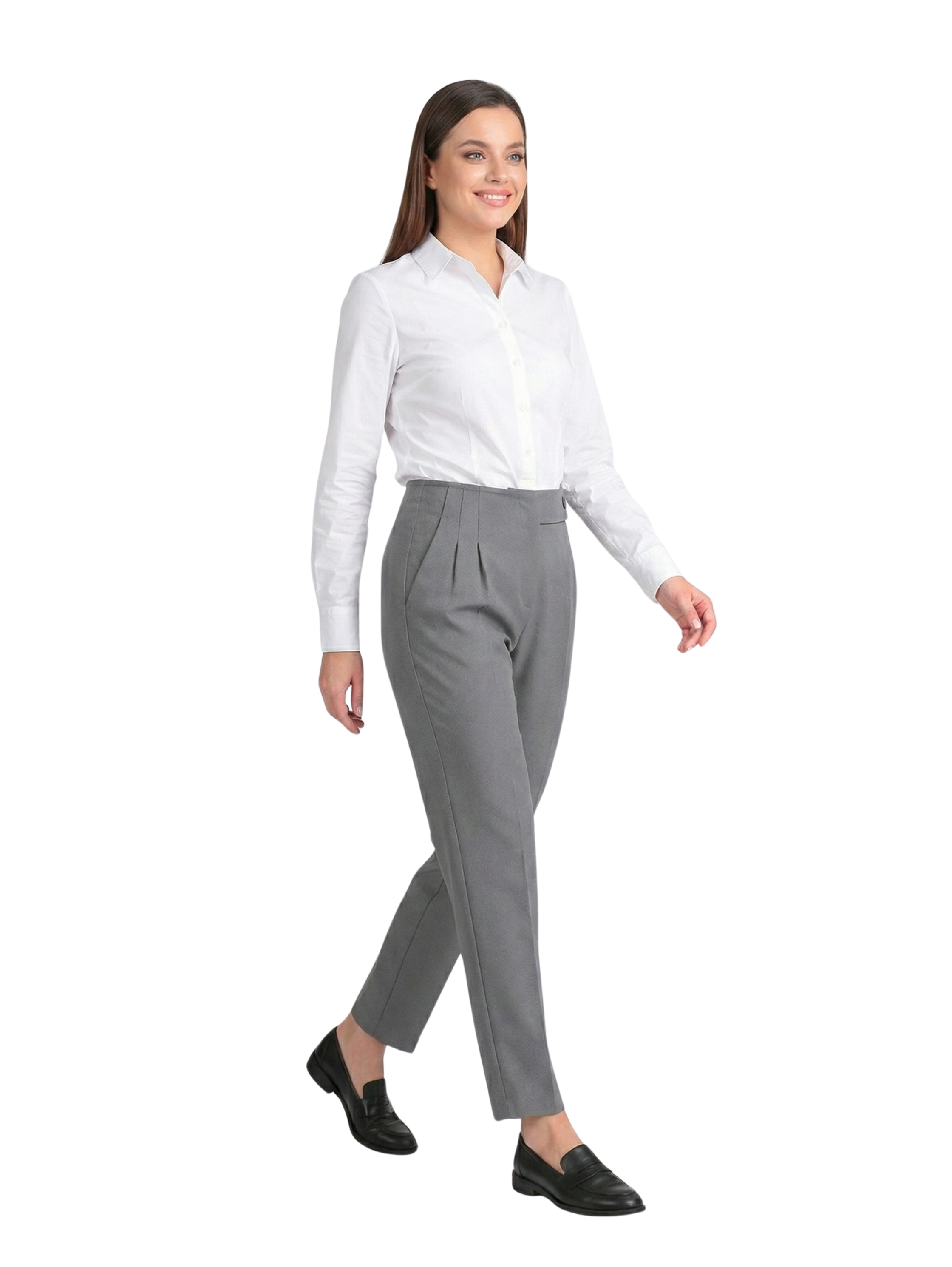 Classy Grey Pant With Side Button To Close