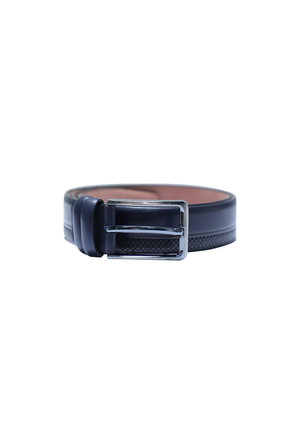 Navy Classic Belt with Silver Buckle